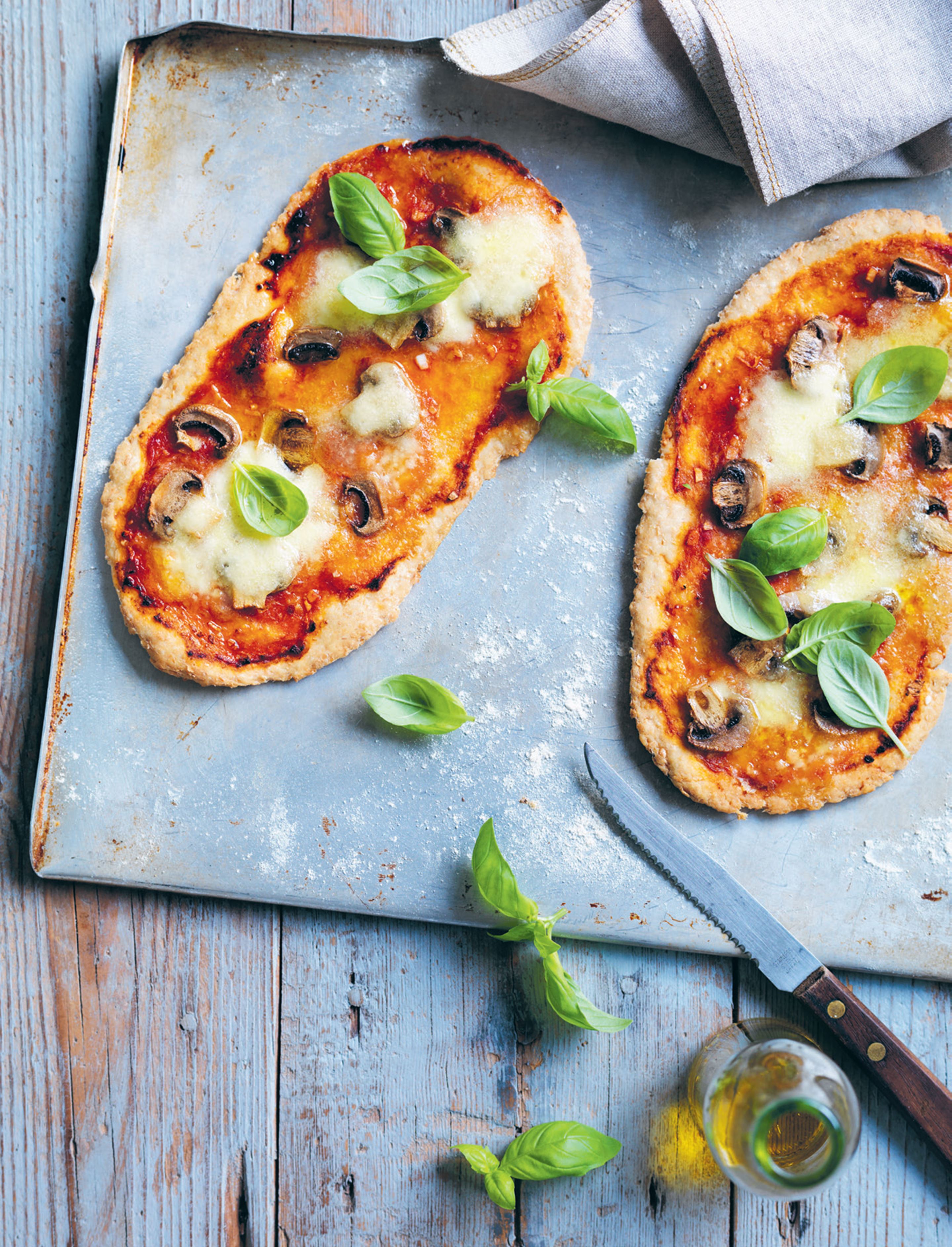 Tomato and bocconcini wholemeal pizza