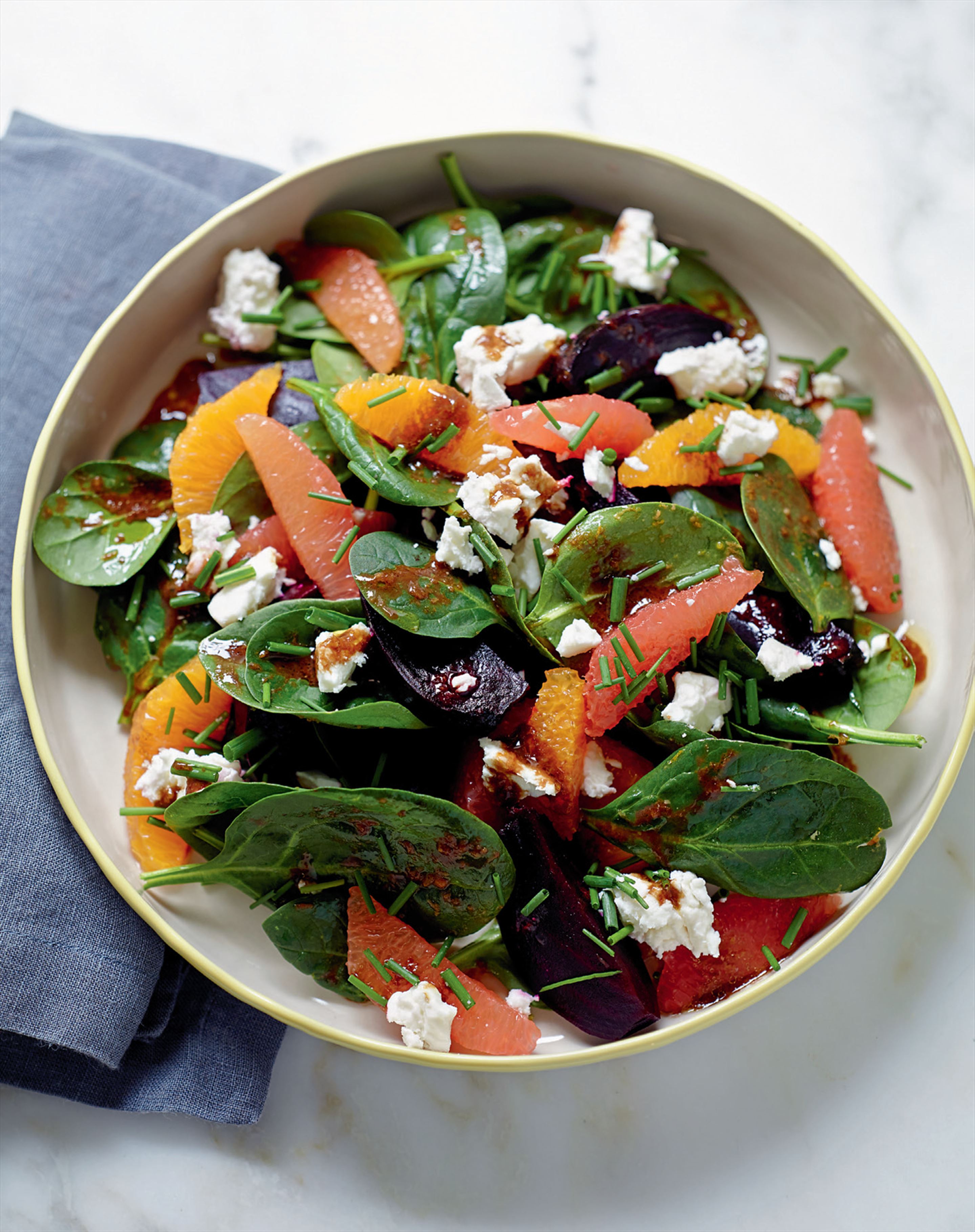 Roasted balsamic beetroot with orange and feta