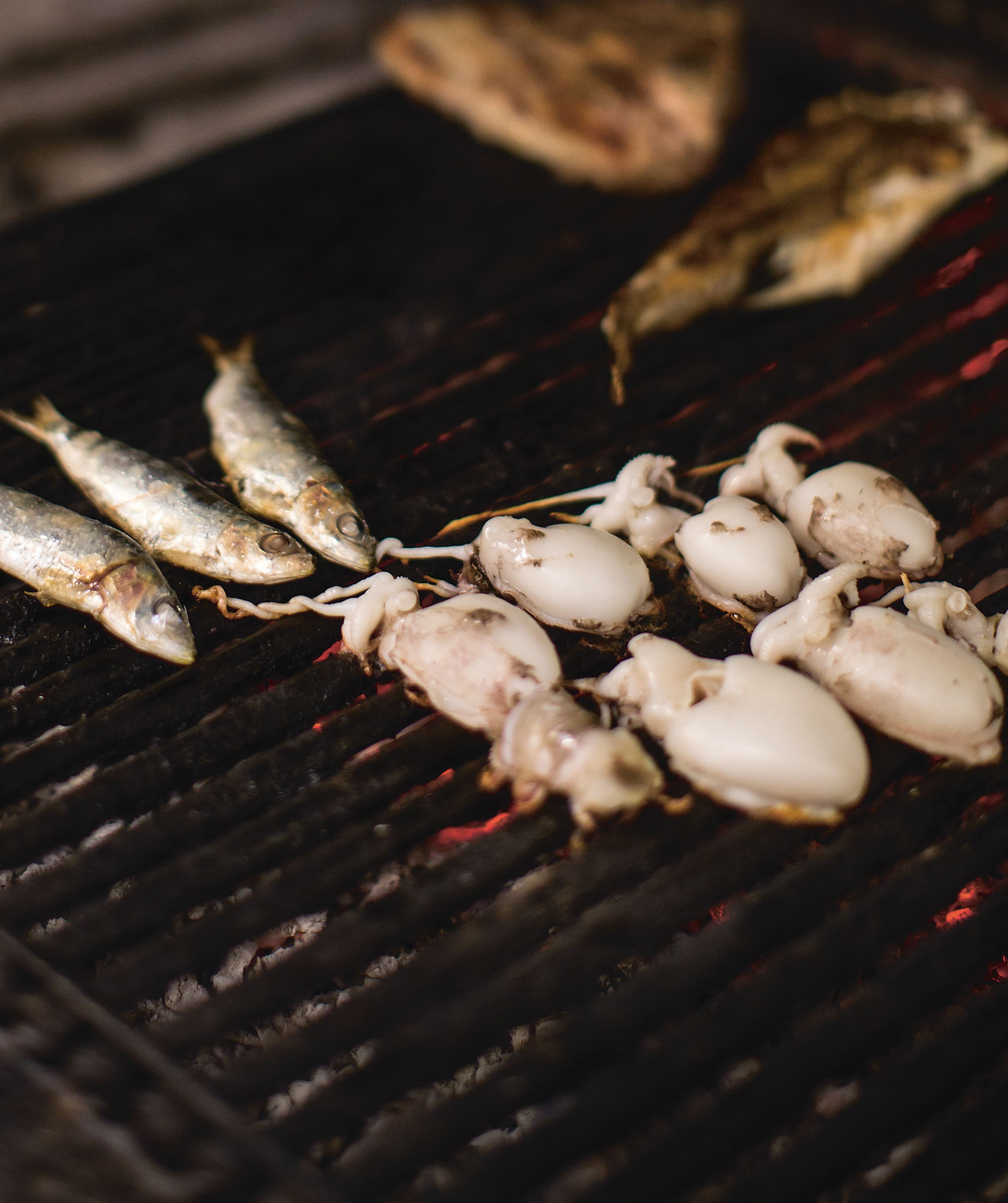 Seafood on the grill