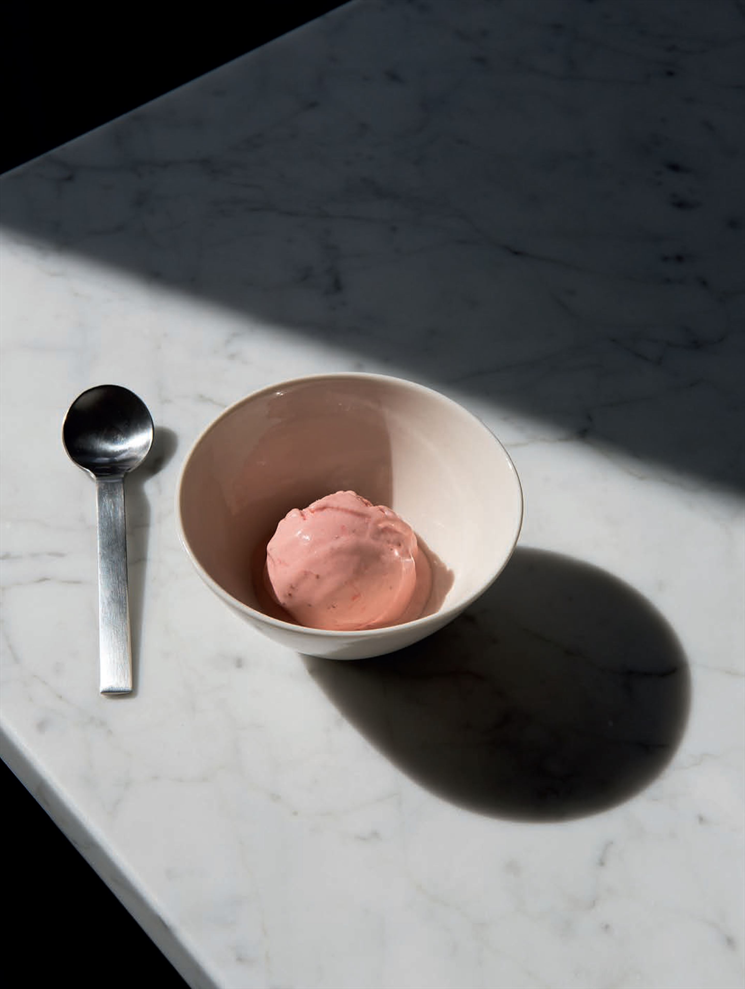 Roasted strawberry and balsamic ice cream