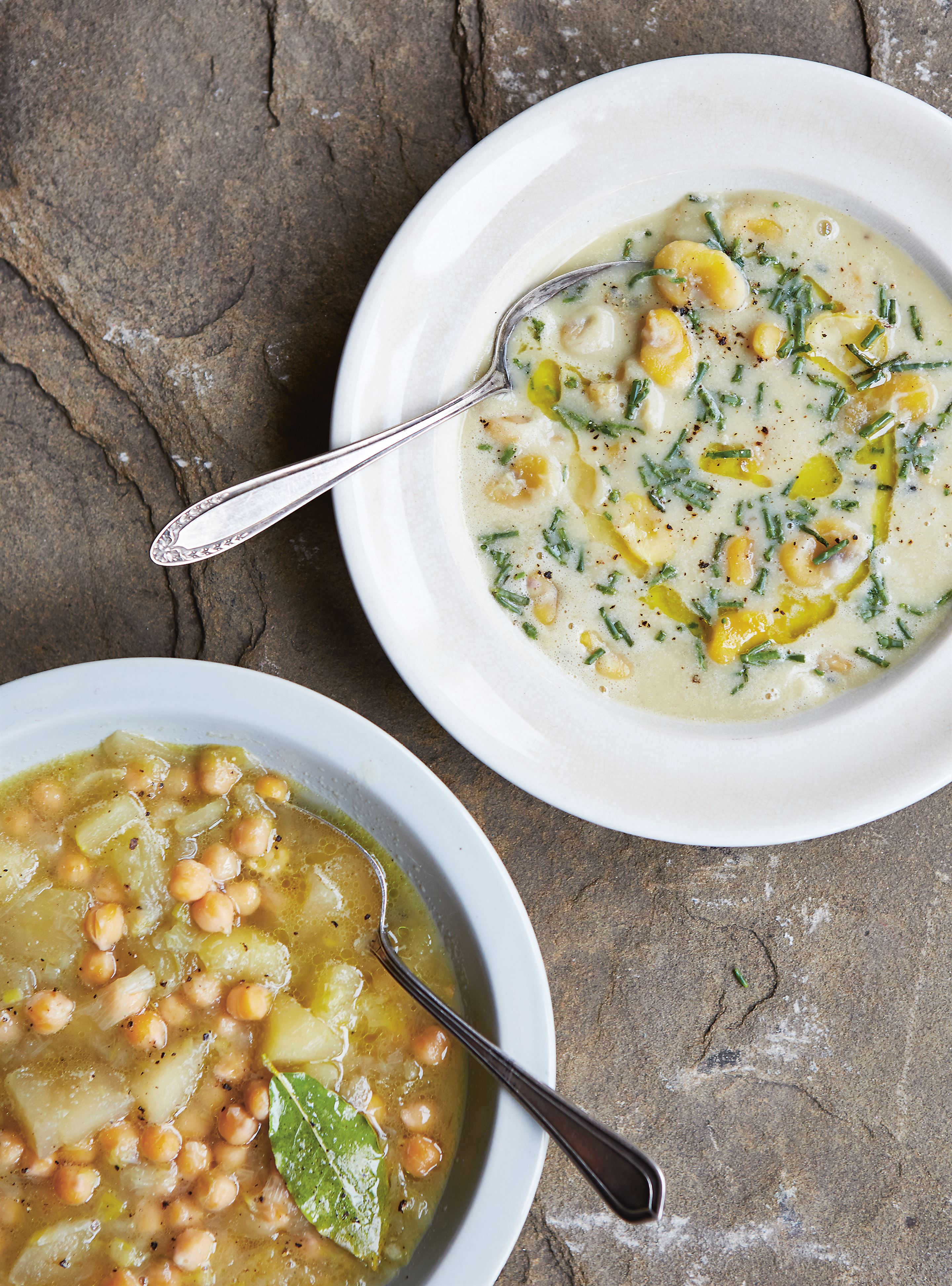 Broad bean & fennel seed soup