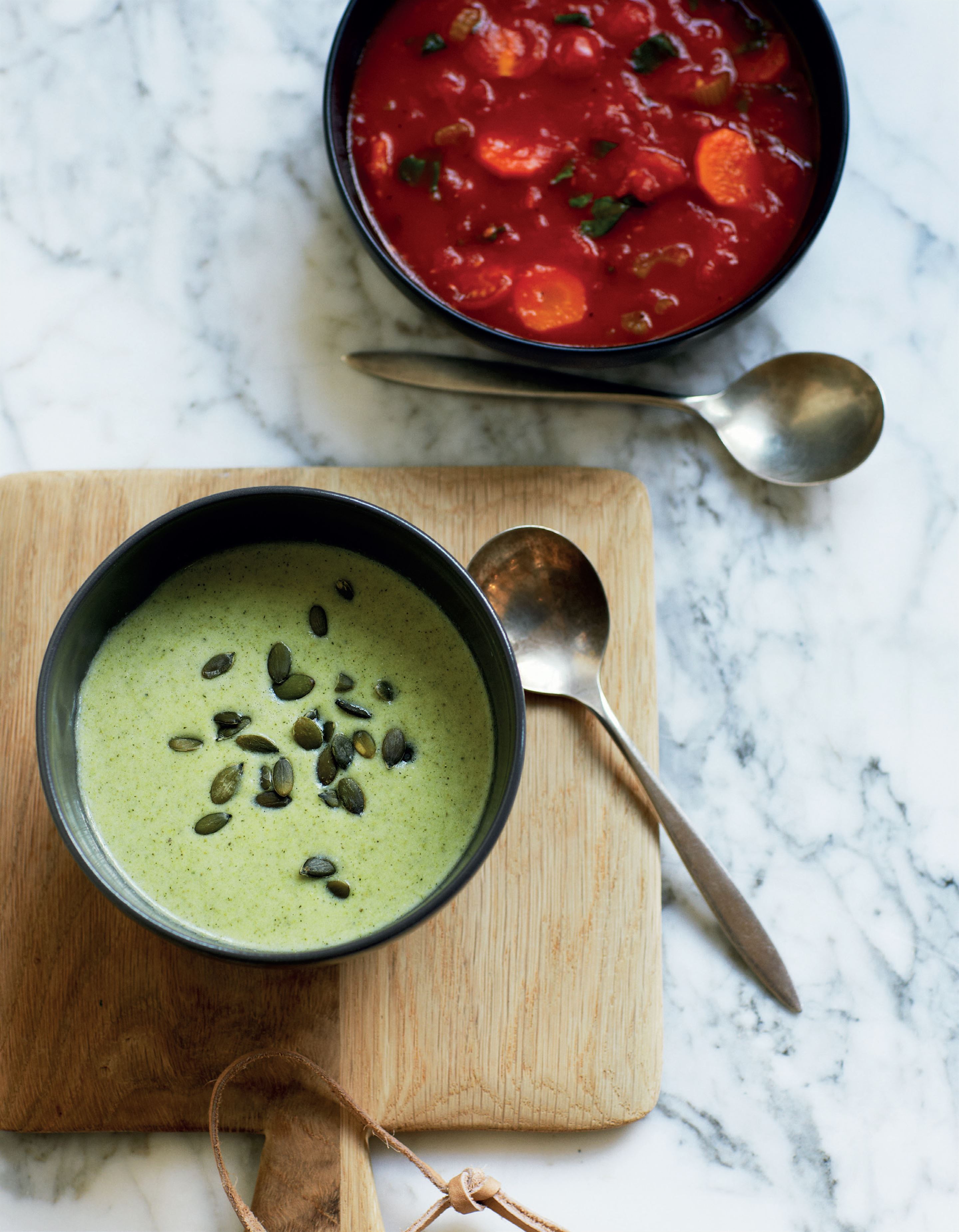 Warming broccoli and tofu soup