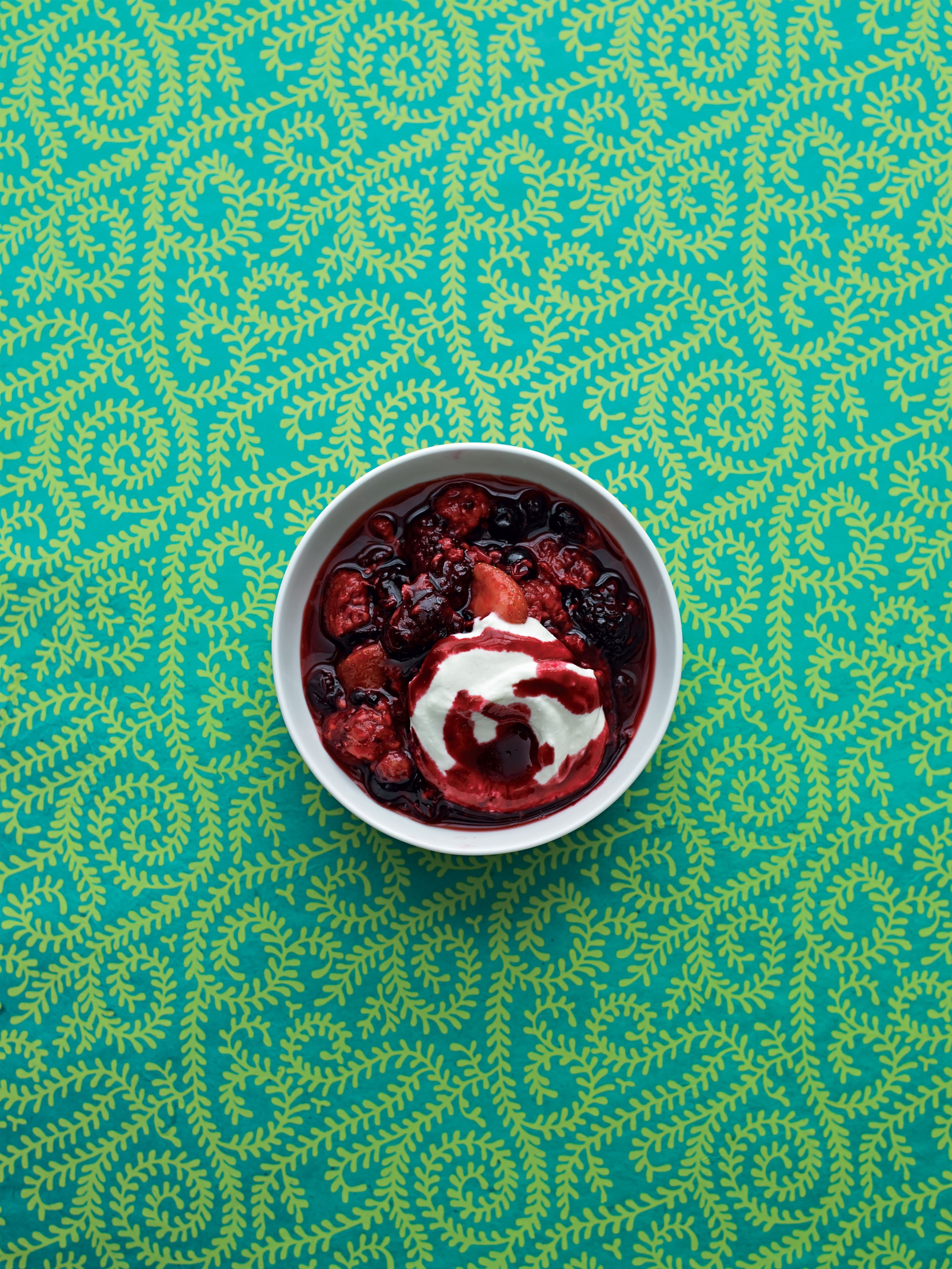 Summer berry compote with Greek yogurt