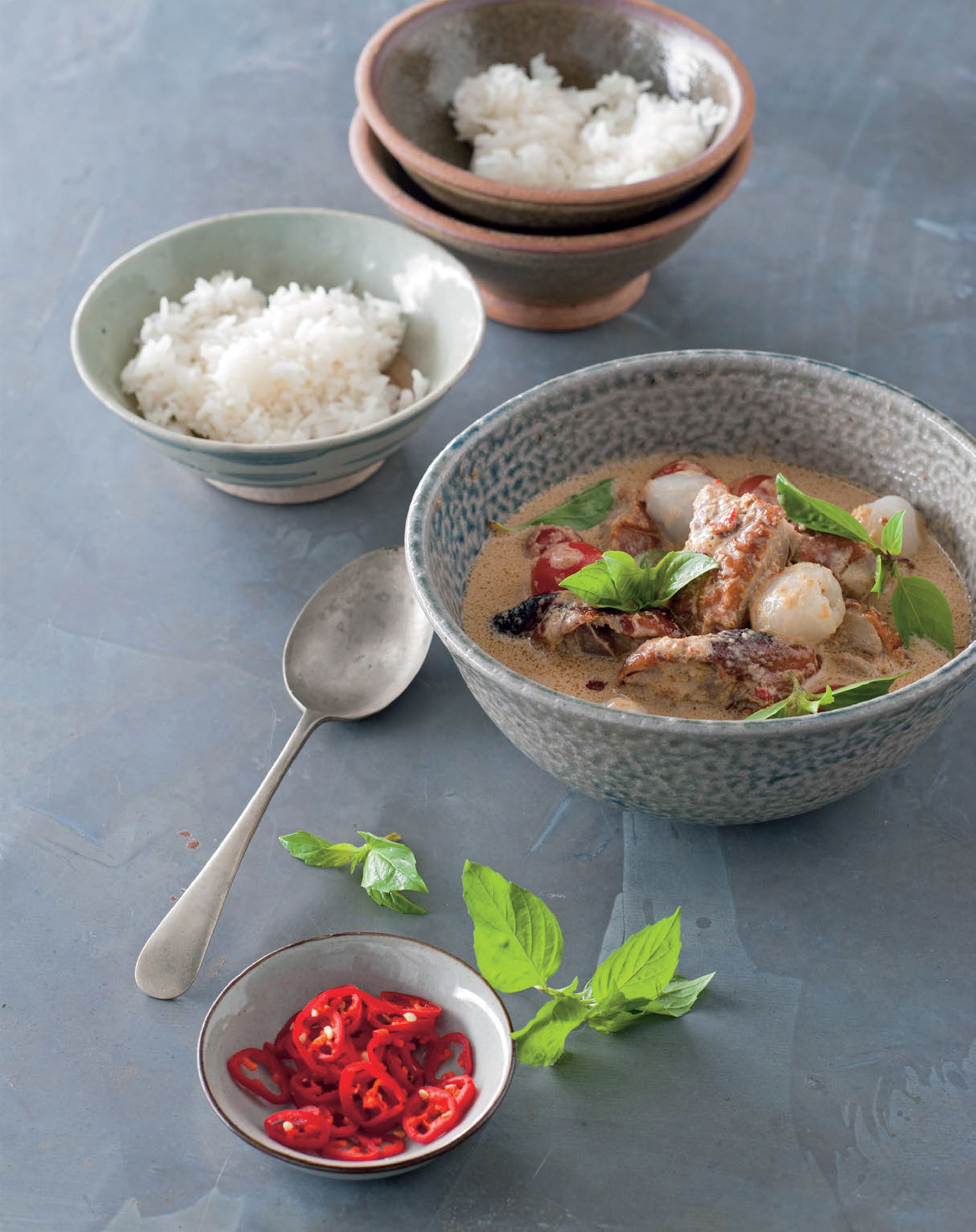Red duck curry with lychees
