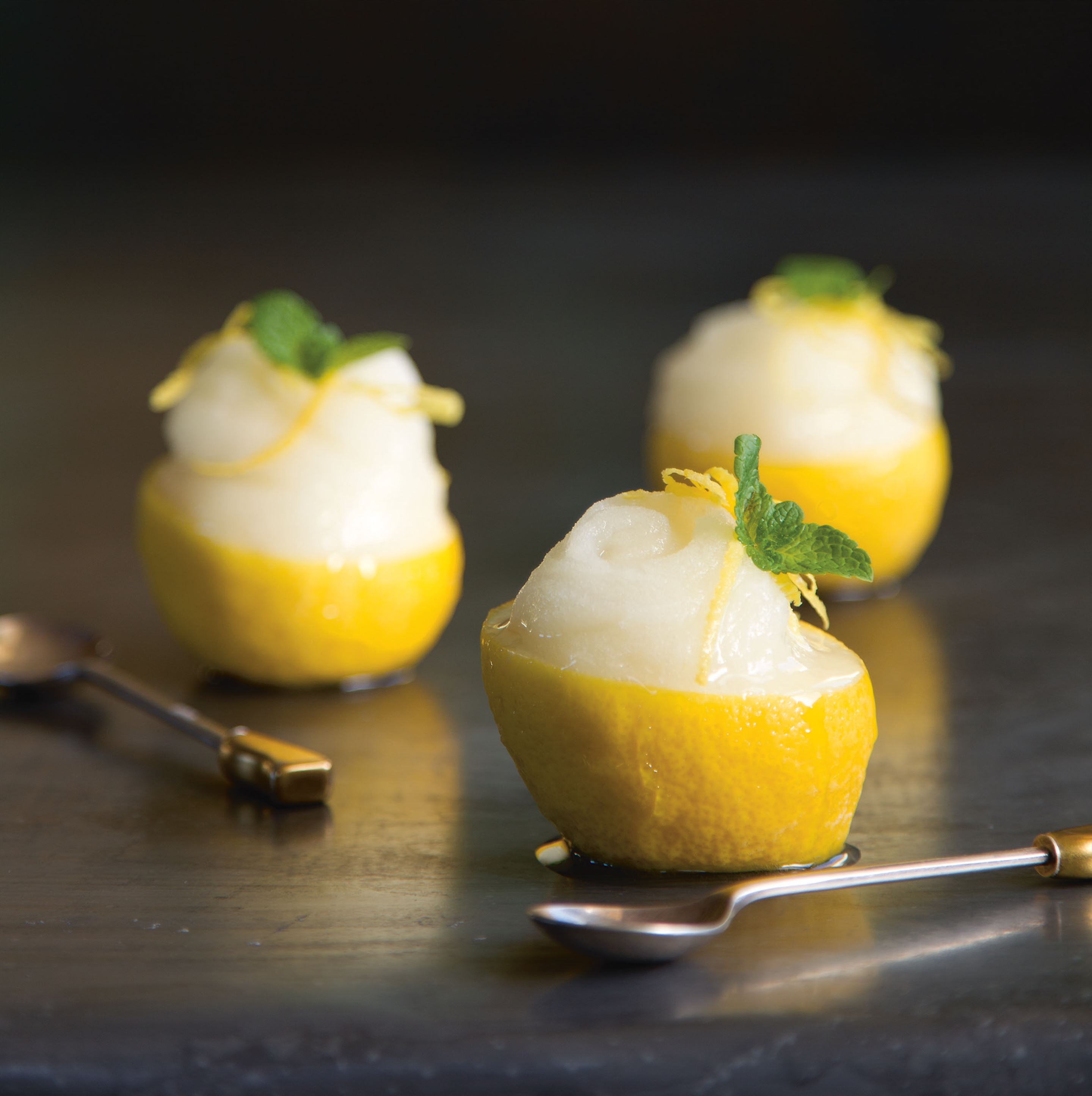 Limone and mint sorbet