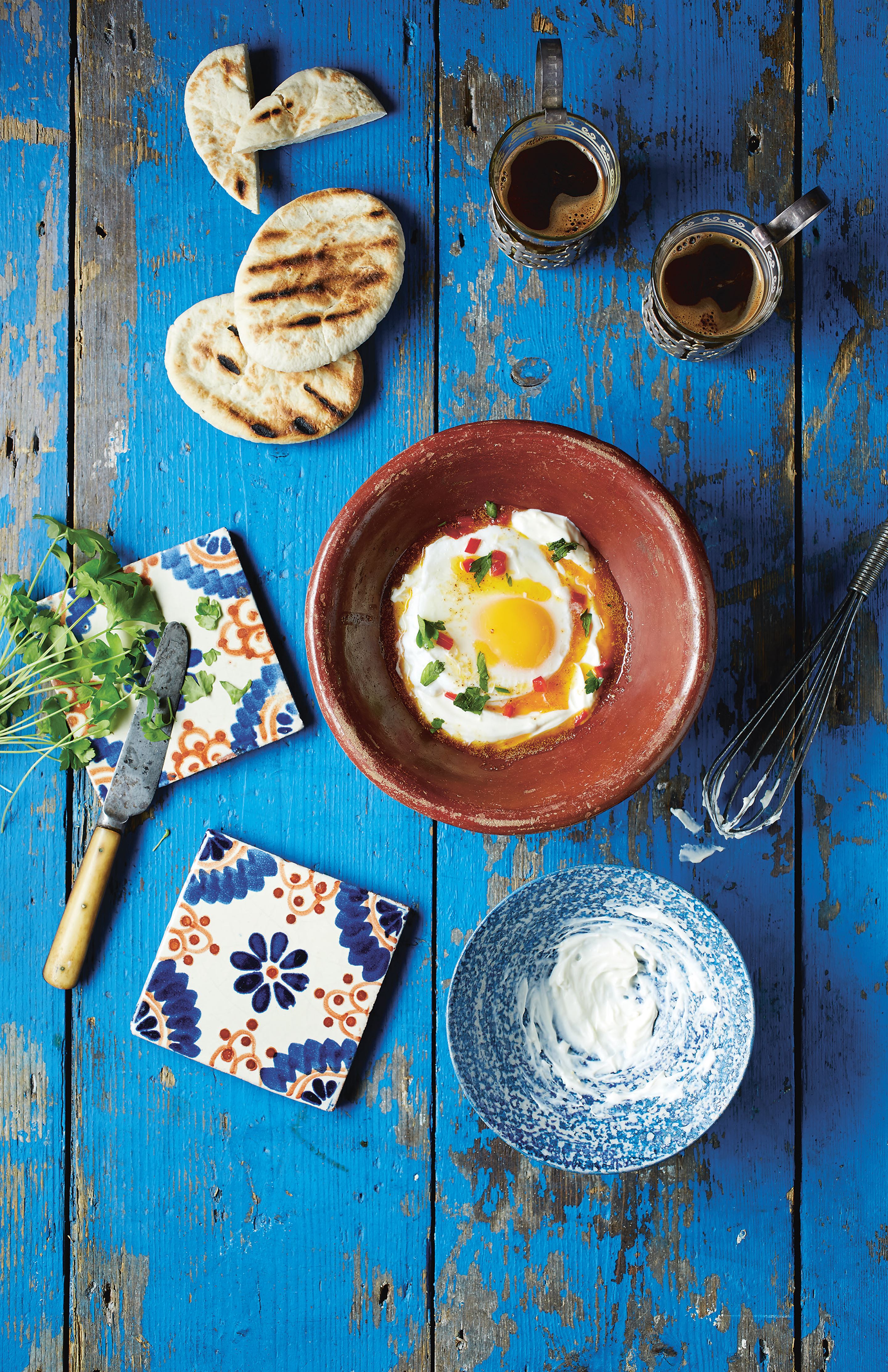 Turkish eggs, yoghurt and chilli butter