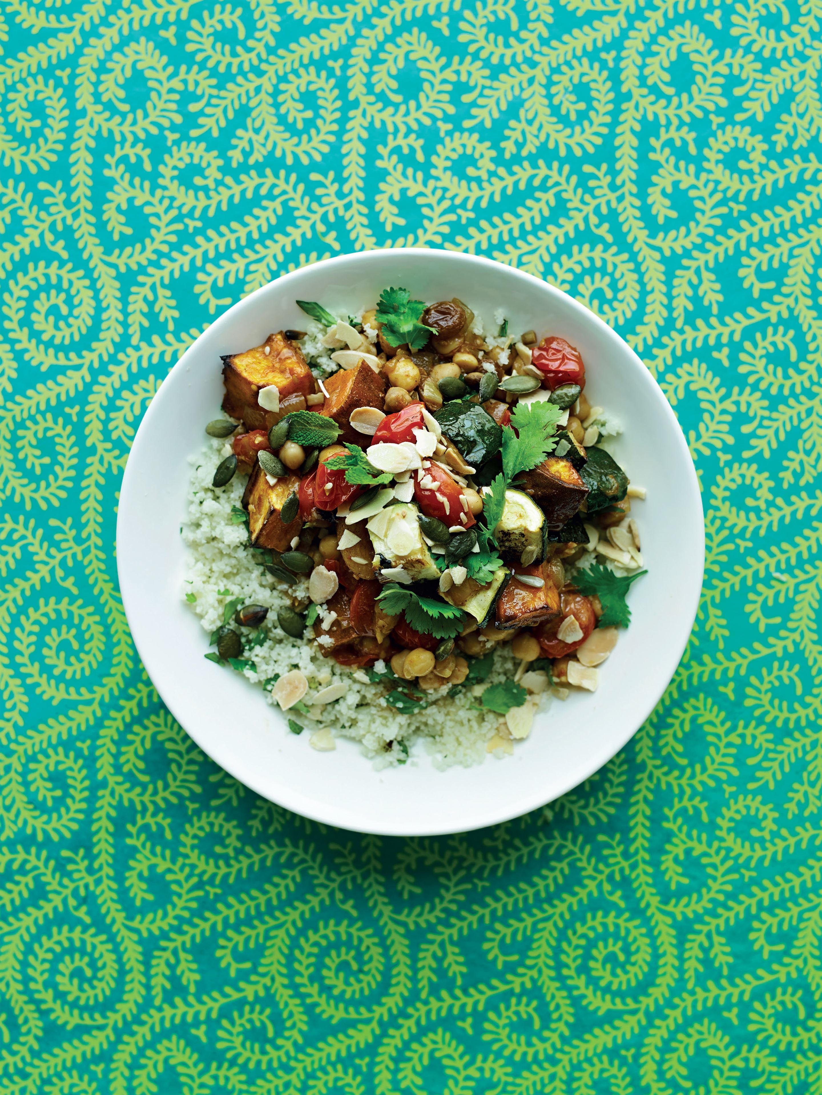 North African tagine with cauliflower ‘couscous’