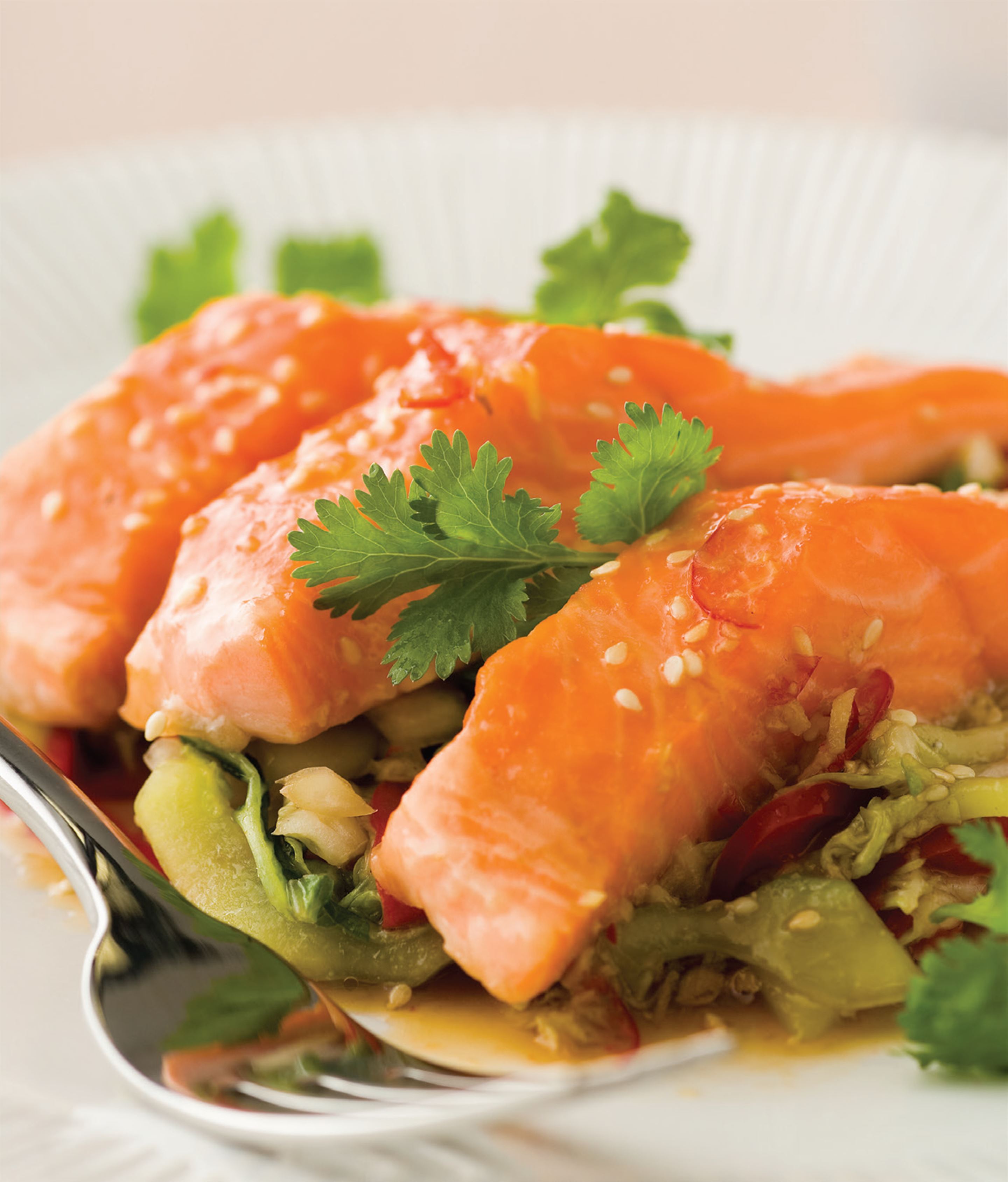 Asian salad with ocean trout