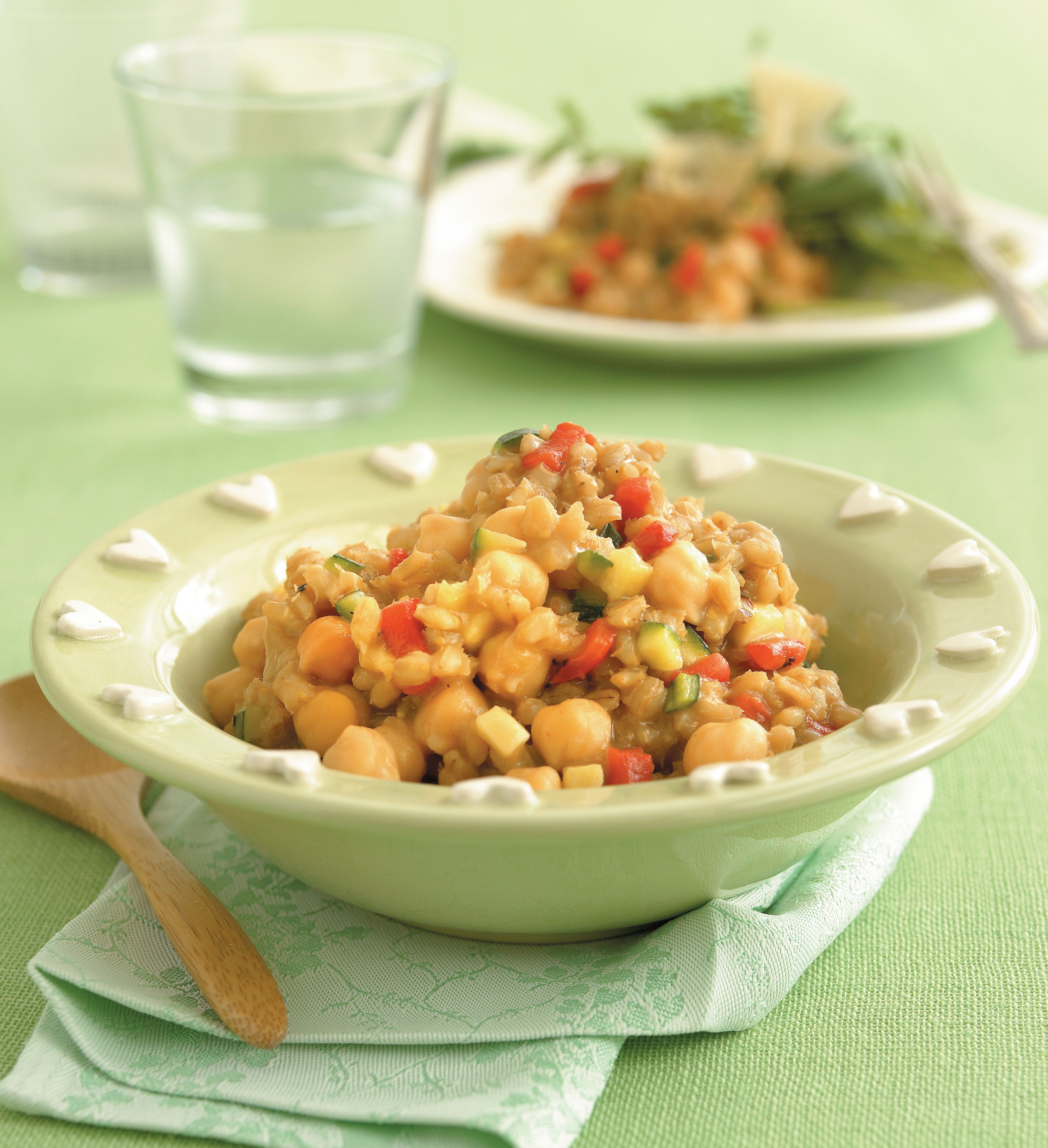 Barley risotto with chickpeas