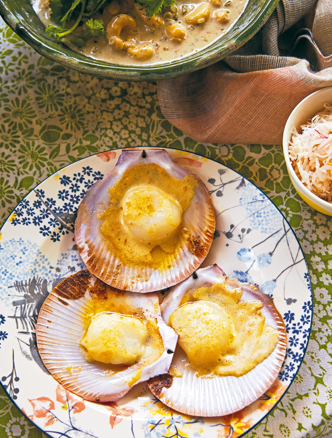 Scallops with miso butter