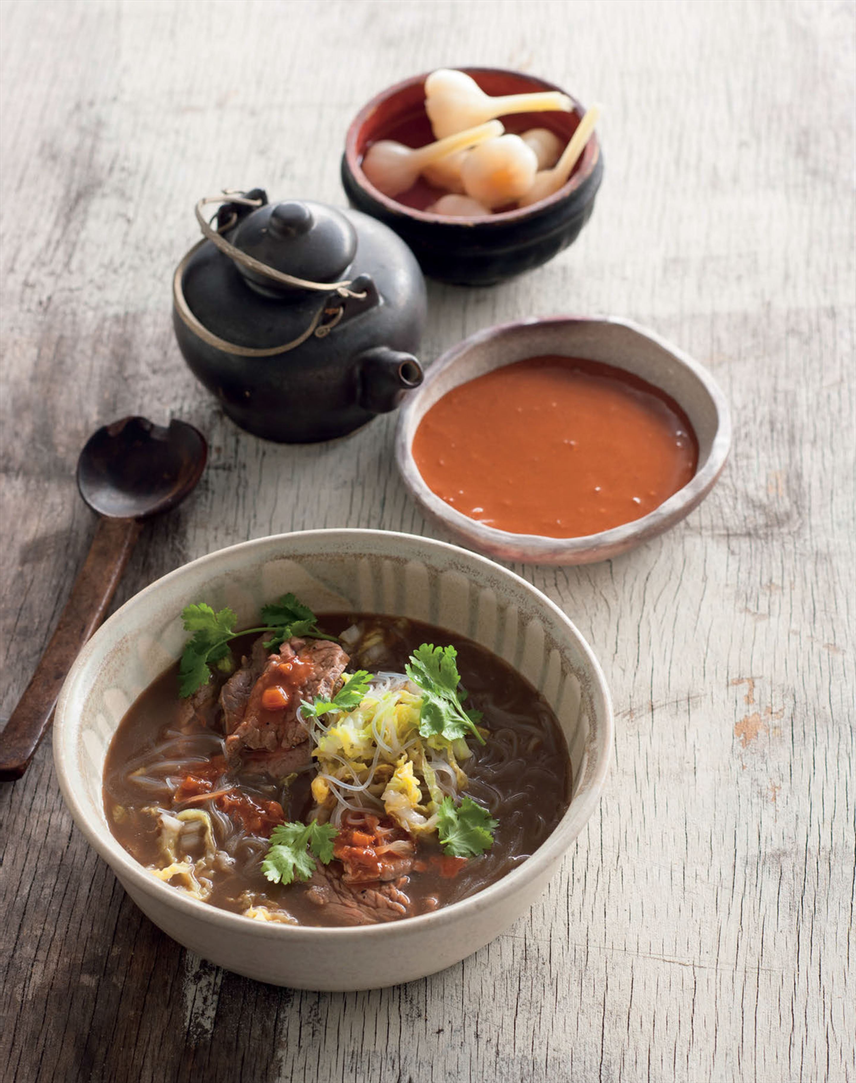 Beef and fermented tofu soup