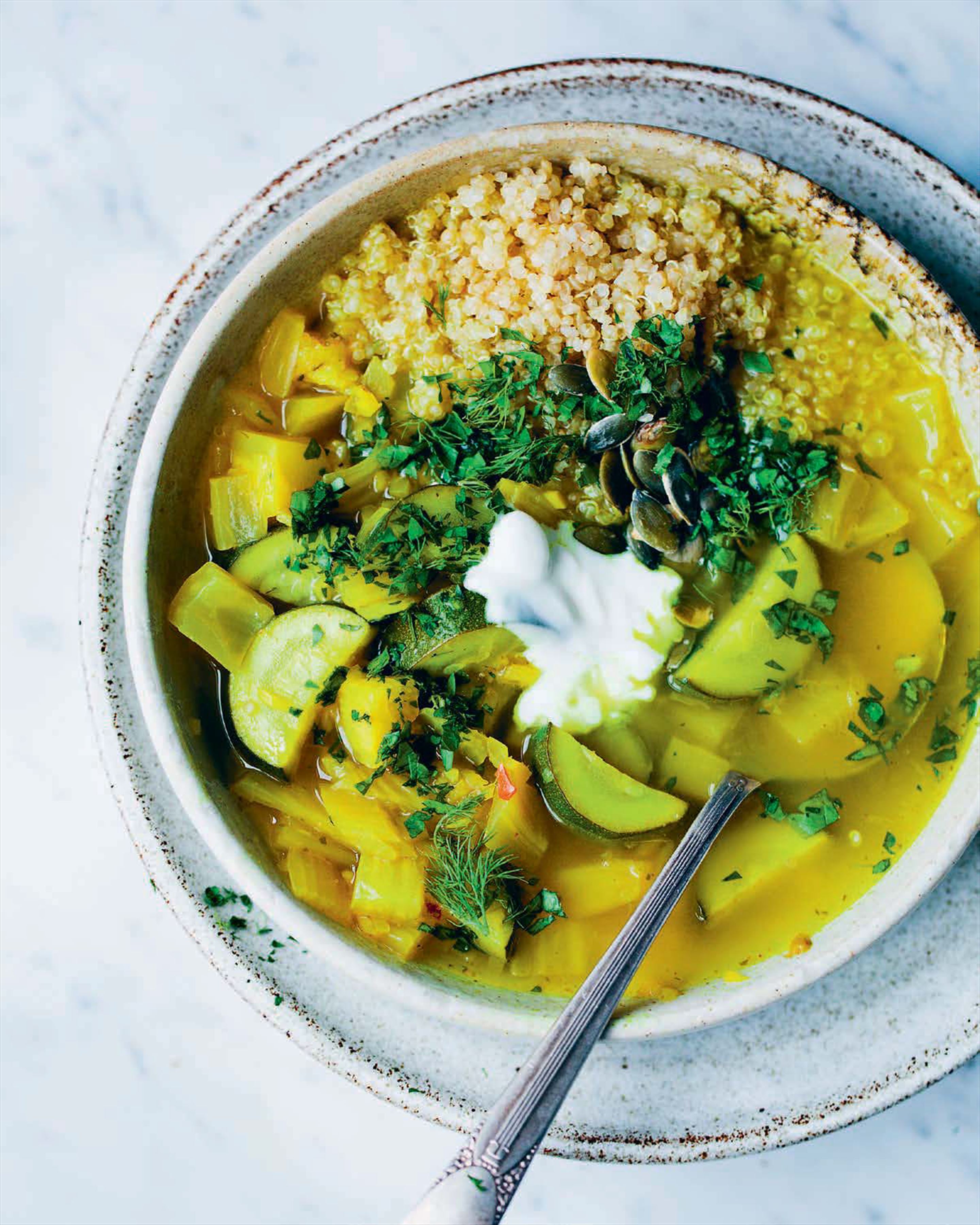 Courgette, Fennel and Turmeric Soup