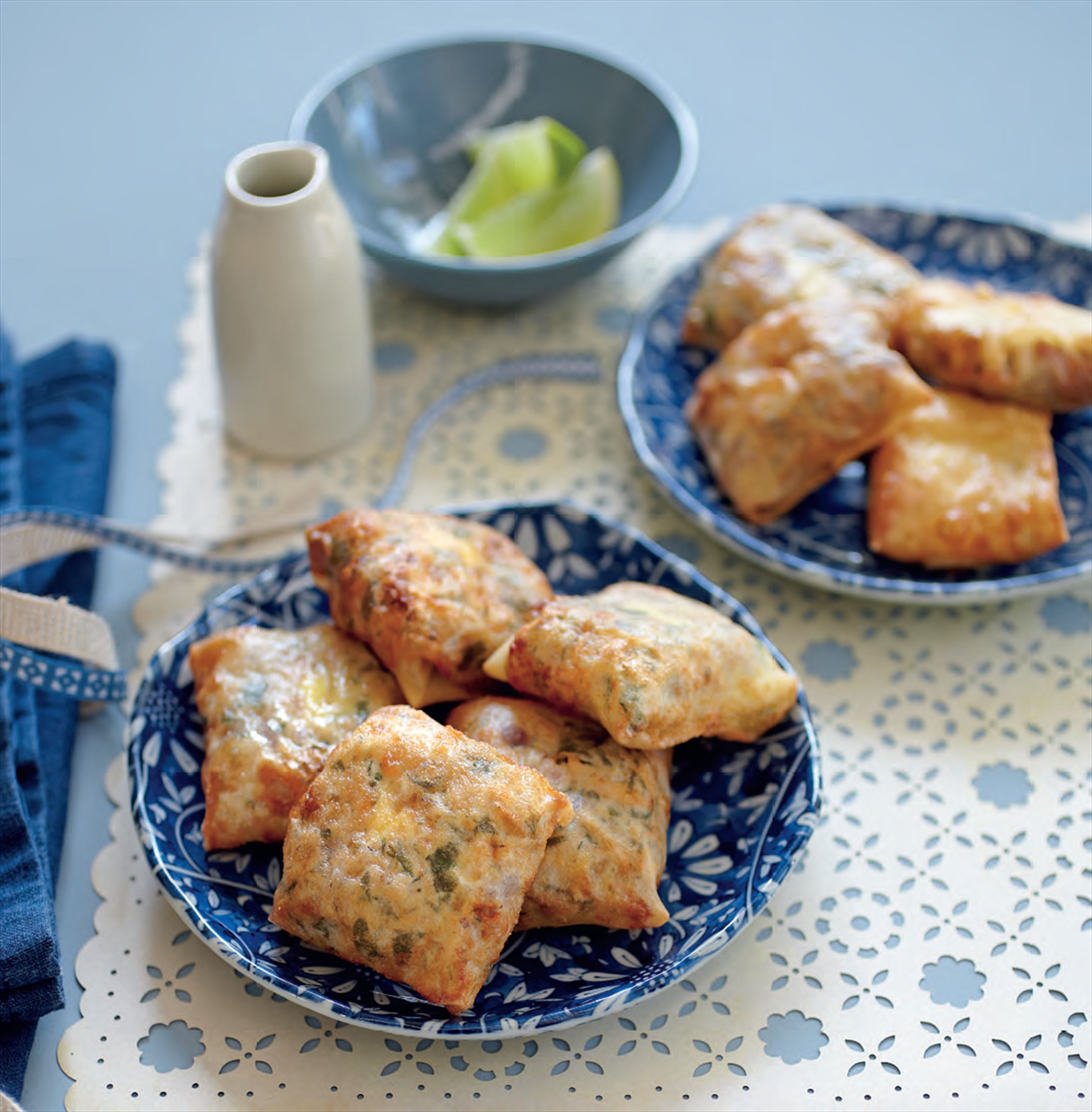 North african tuna and preserved lemon parcels