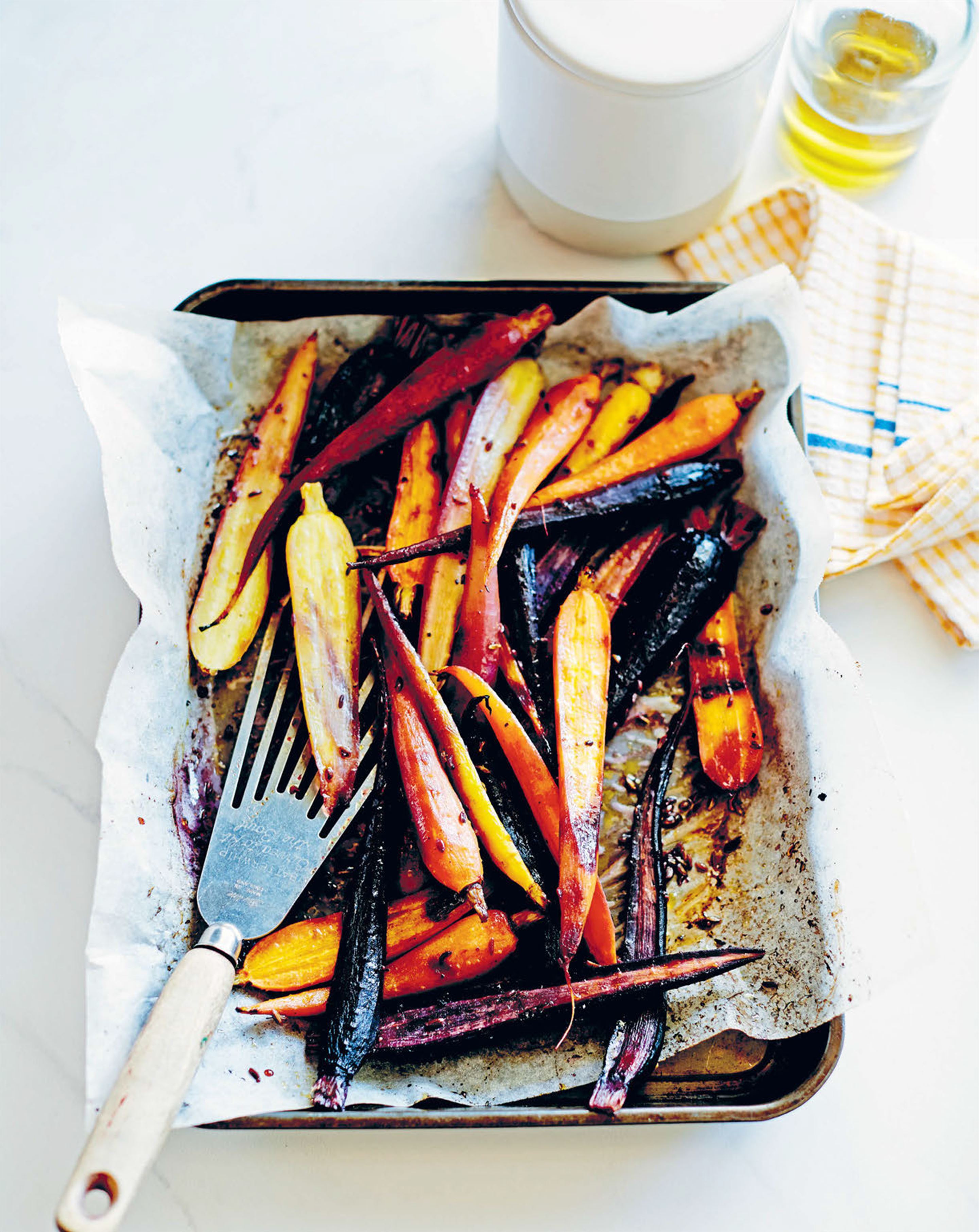 Heirloom carrots with fennel and orange dressing