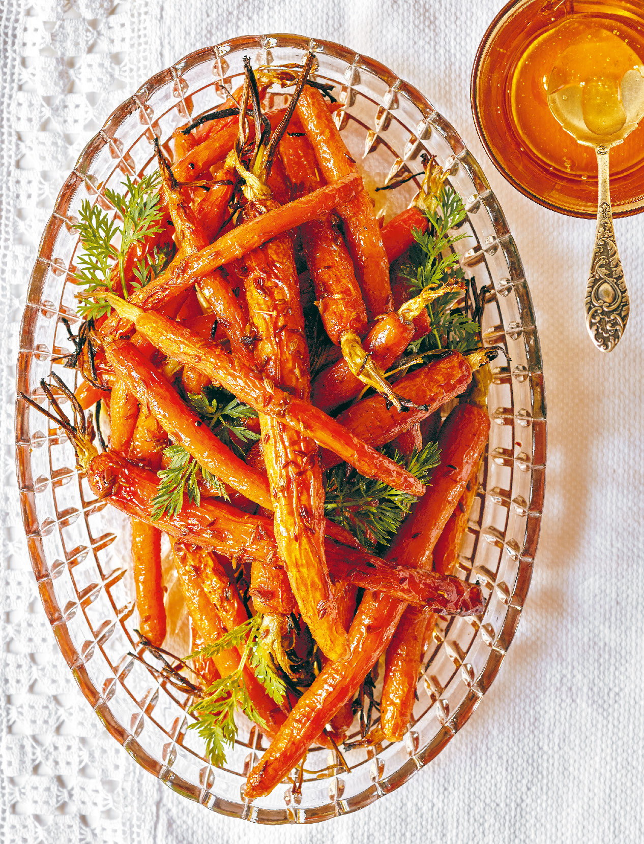 Roasted Dutch carrots with honey and cumin