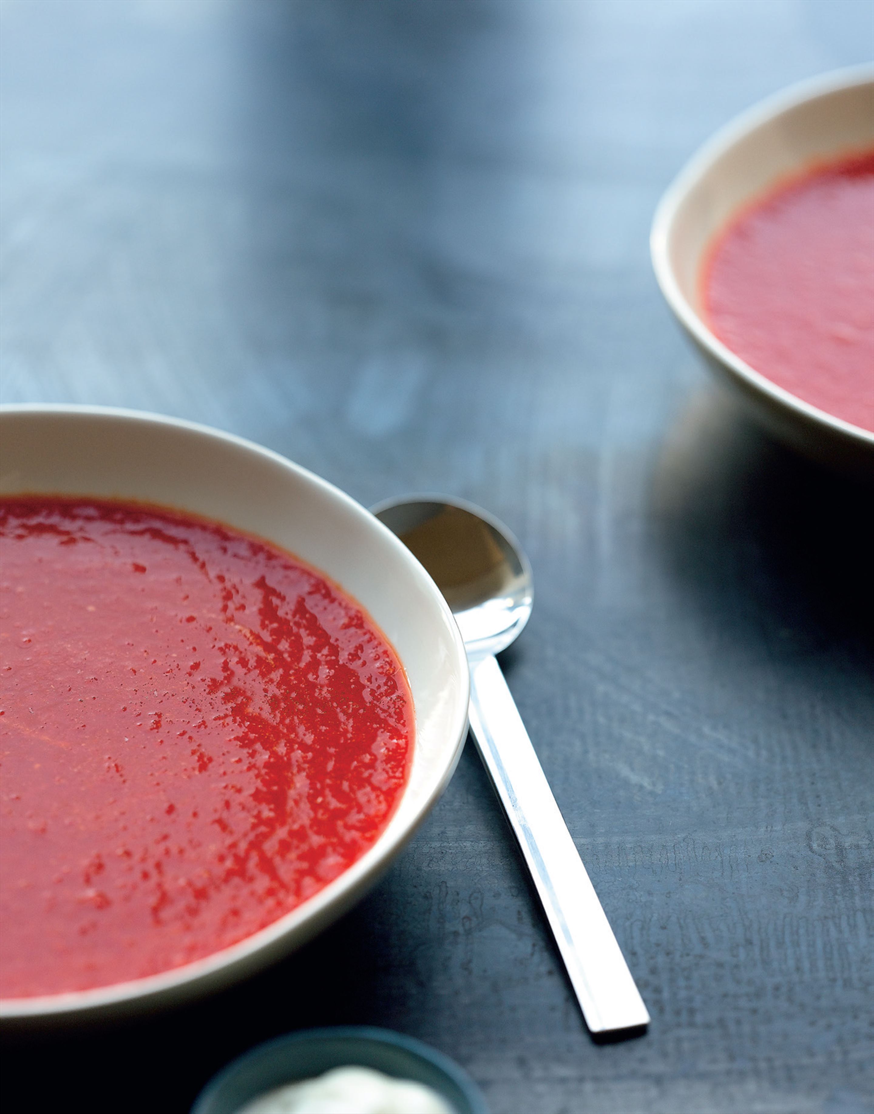 Roasted red capsicum soup