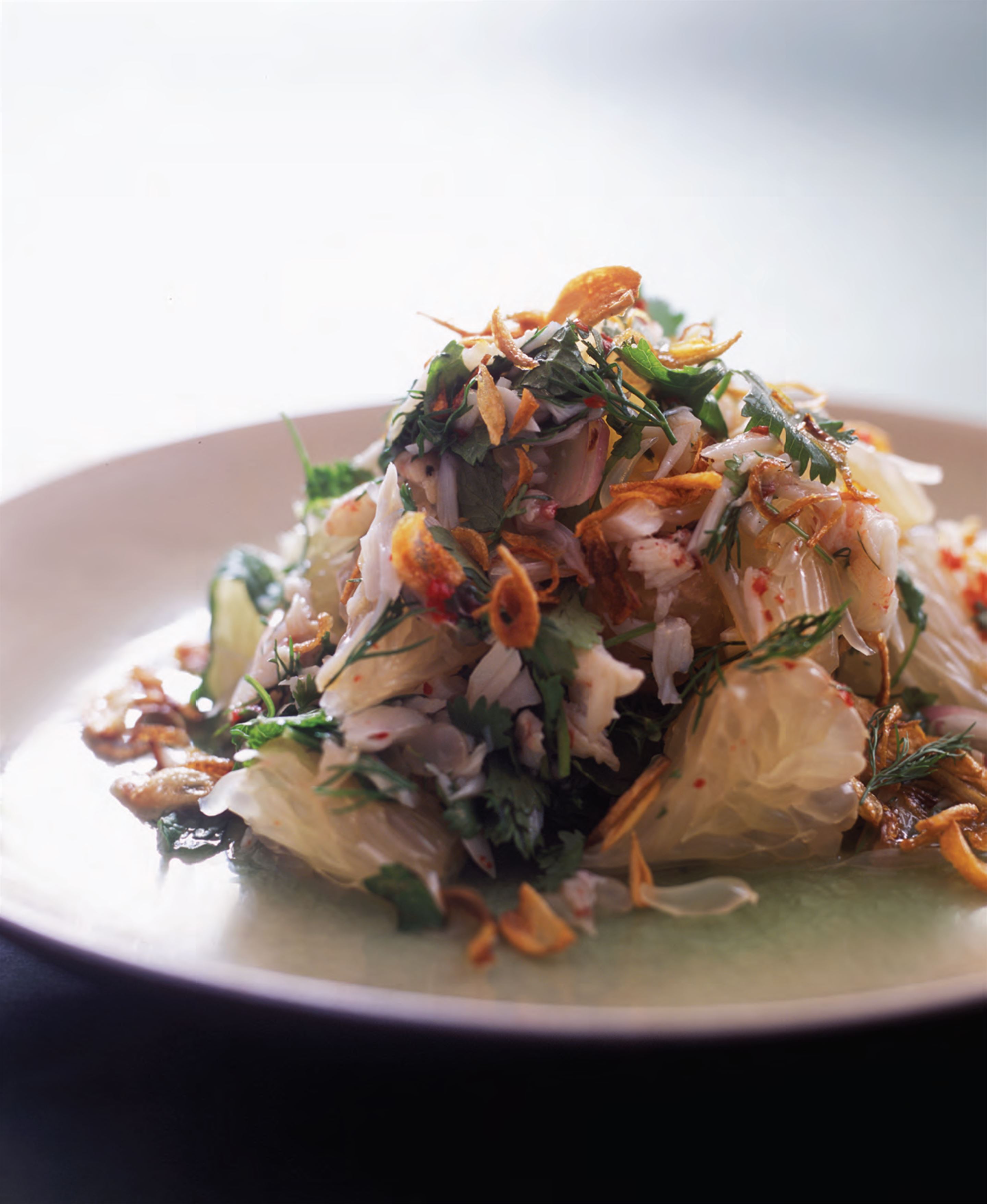 Crab and pomelo salad