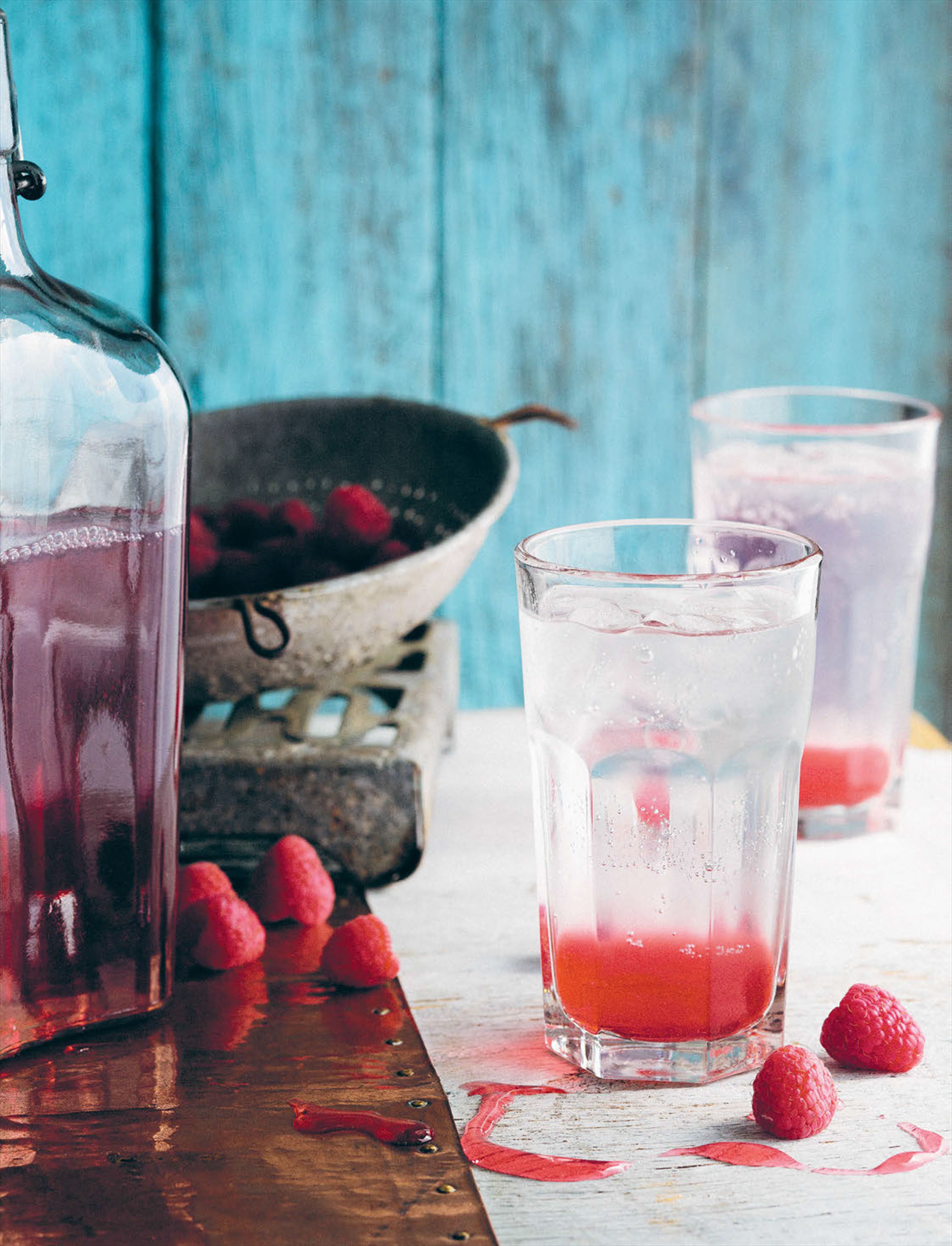 Raspberry and apple cordial