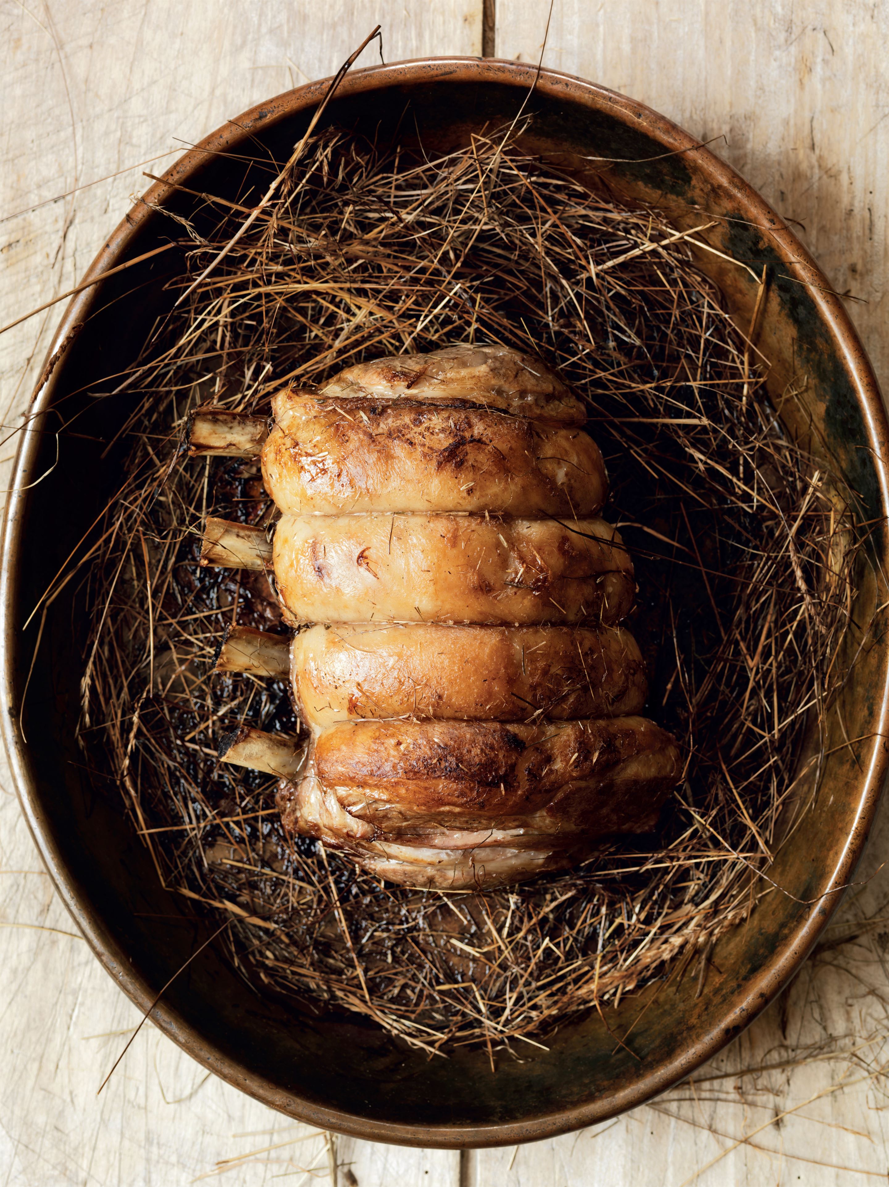 Veal baked in hay