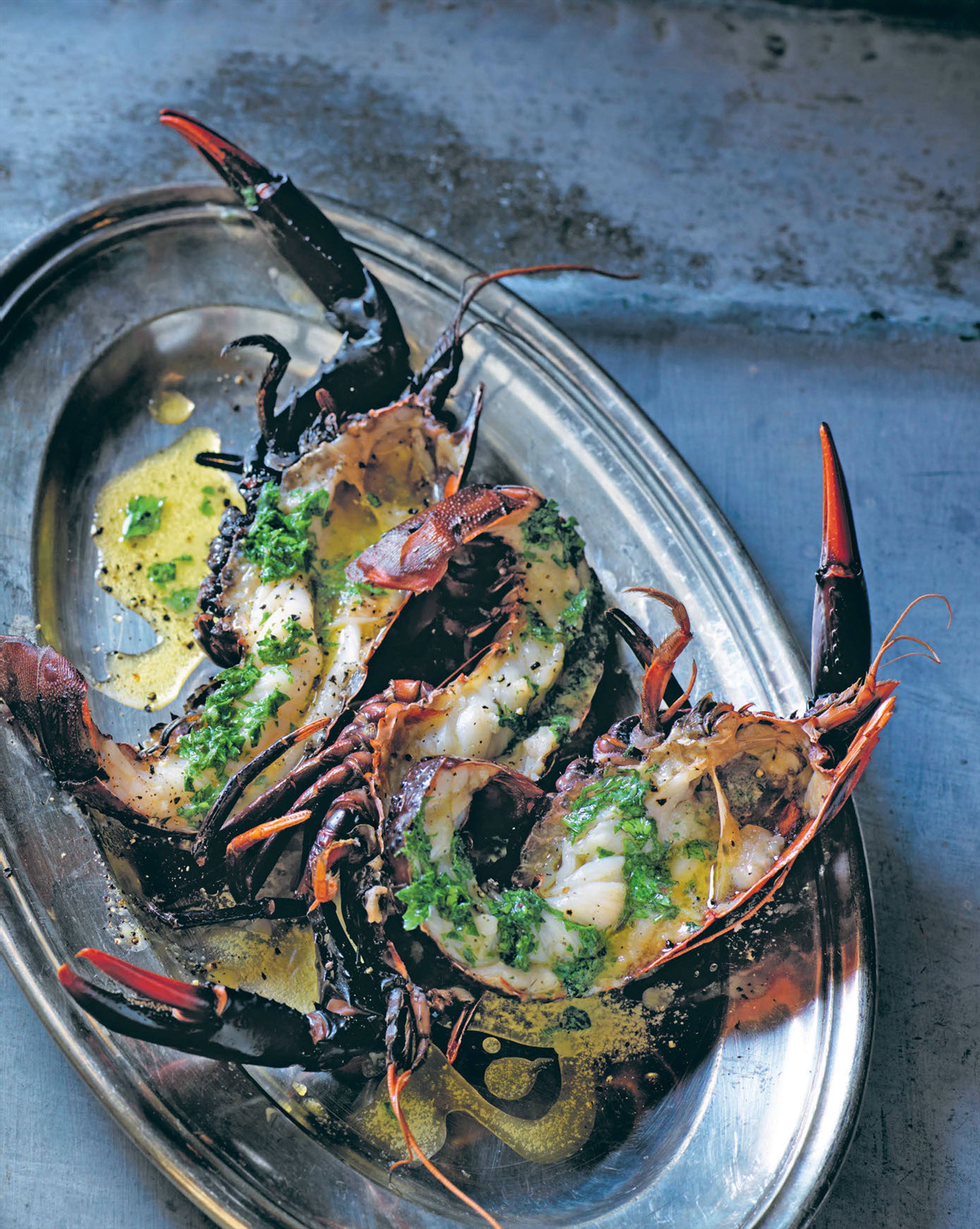 Homard lobster baked in corail butter