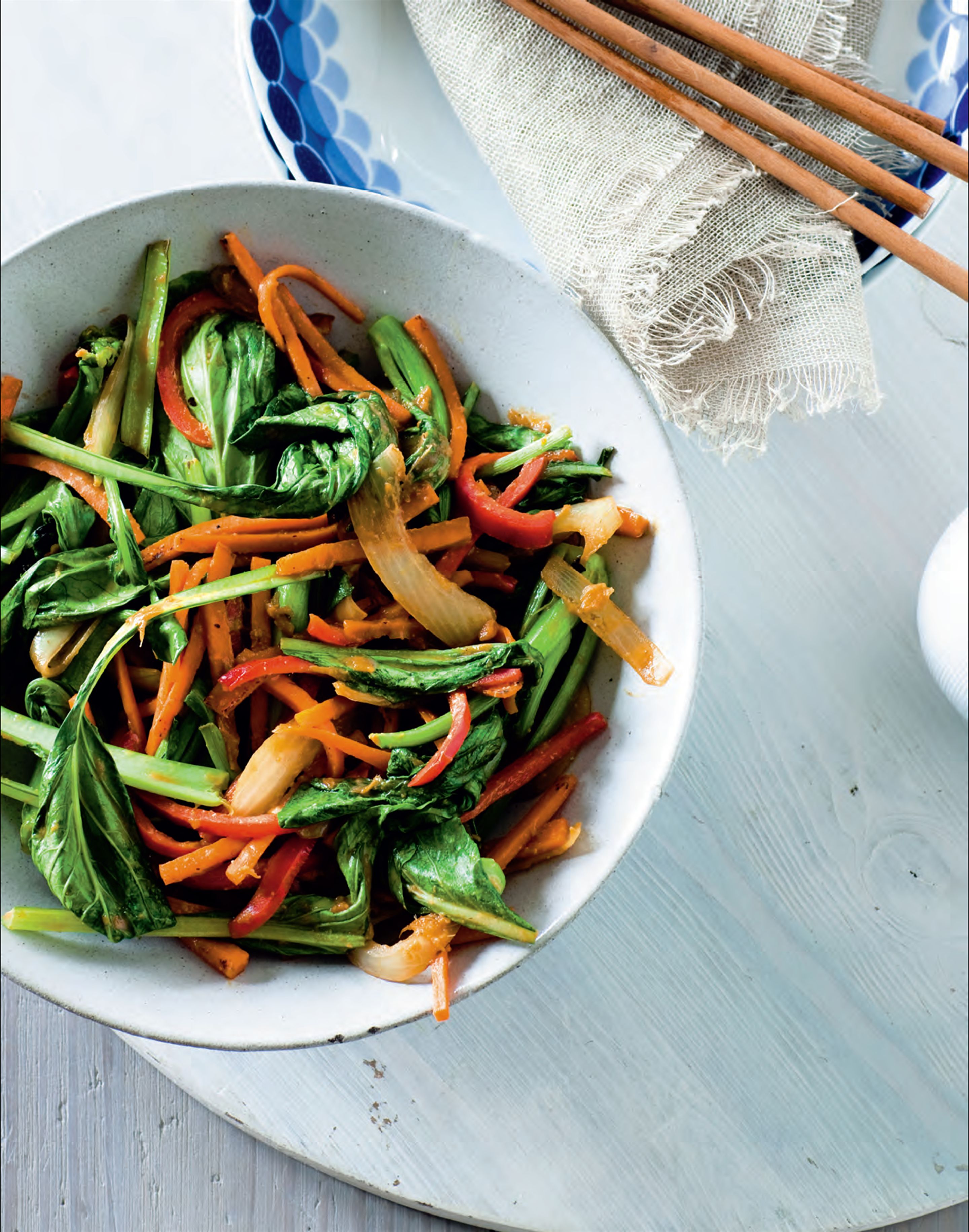 Vegetable stir-fry with miso
