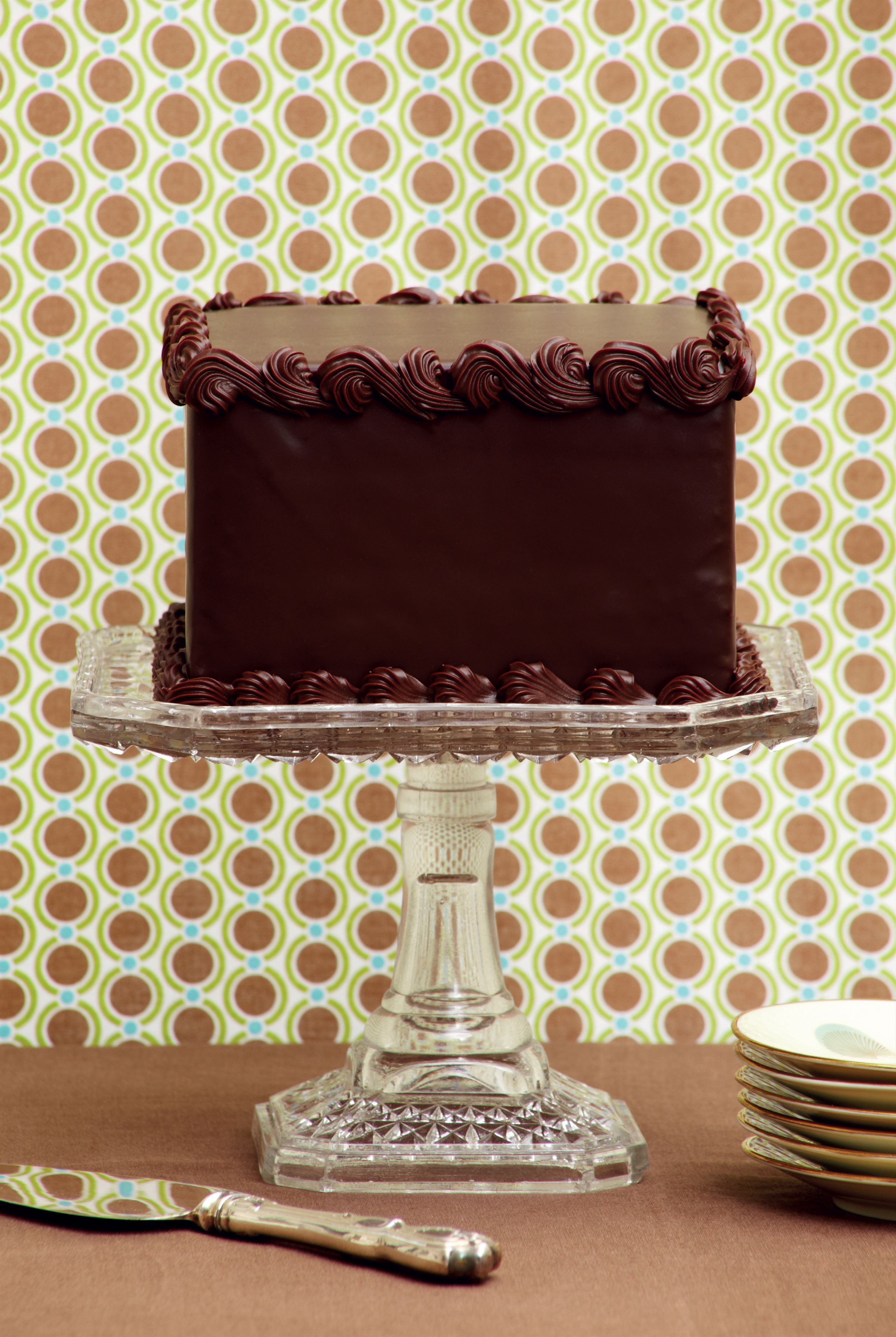 Dark chocolate truffle cake