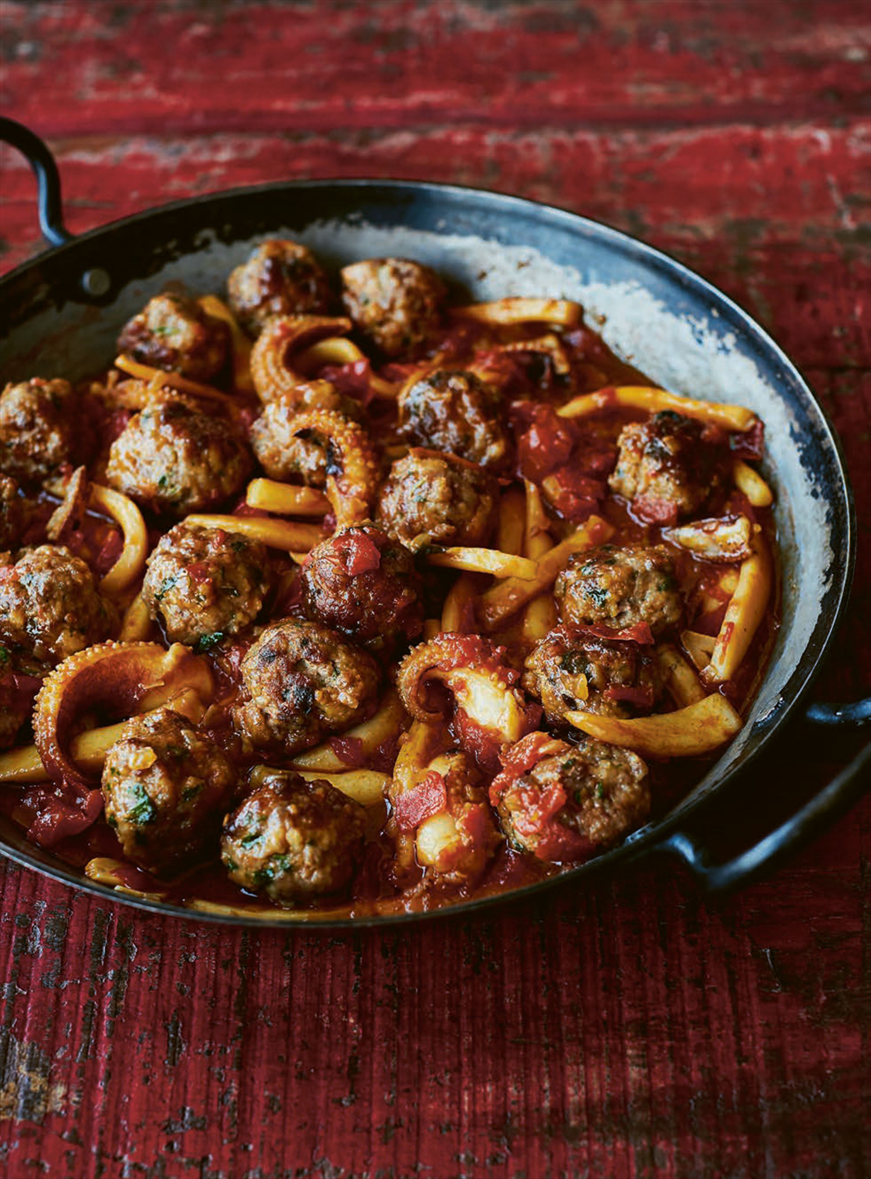 Meatballs with cuttlefish