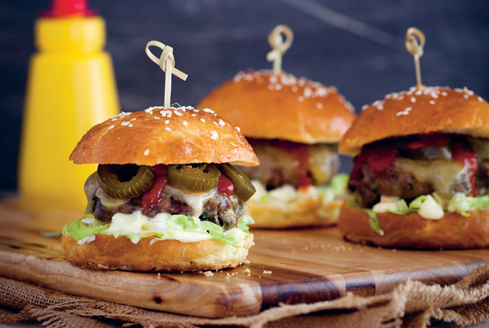 cheese in a burger