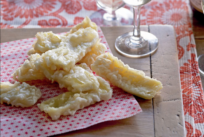 cheese in a deep-fryer