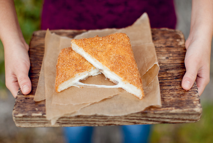 cheese in a sandwich