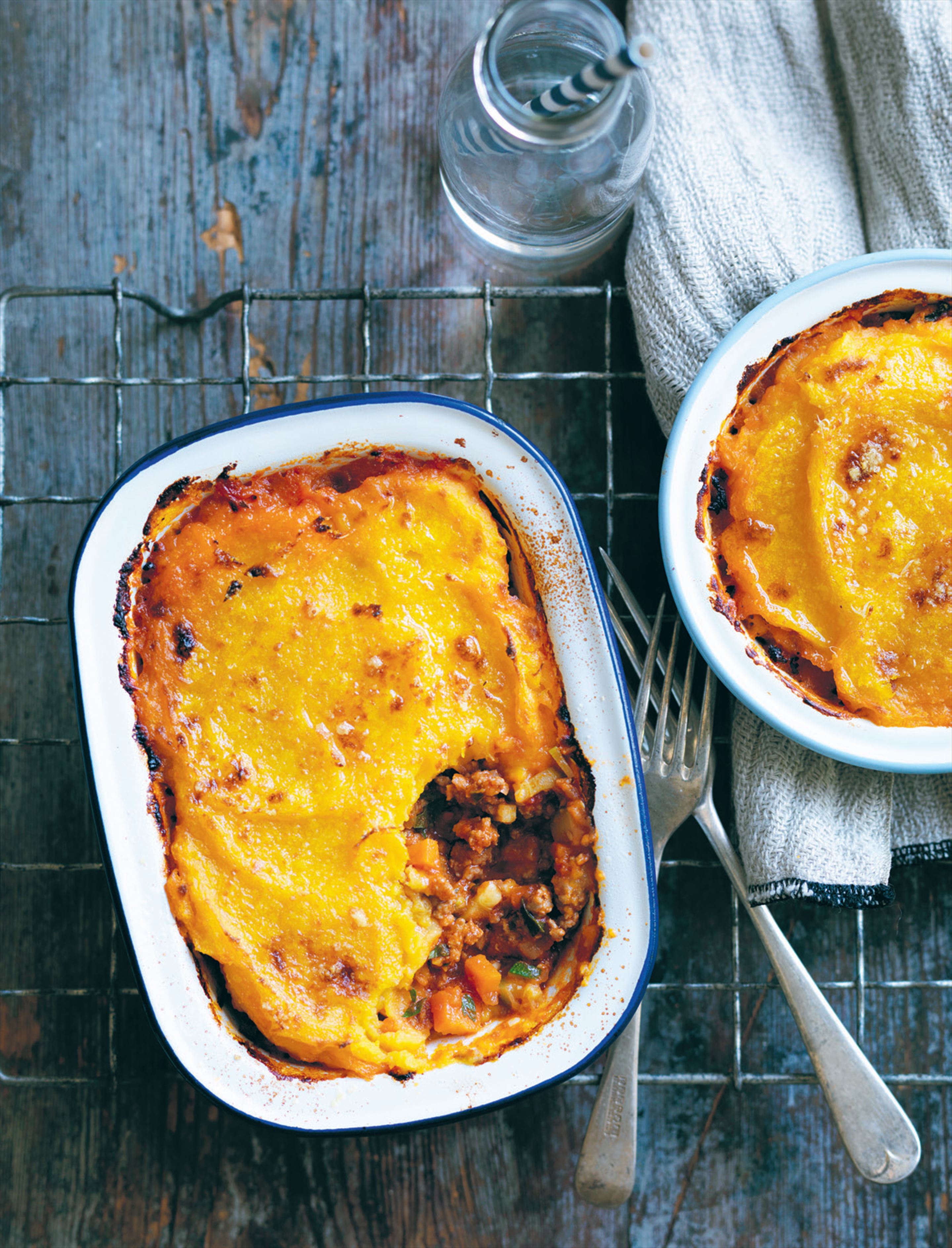 Shepherd’s pie with parsnip and pumpkin topping