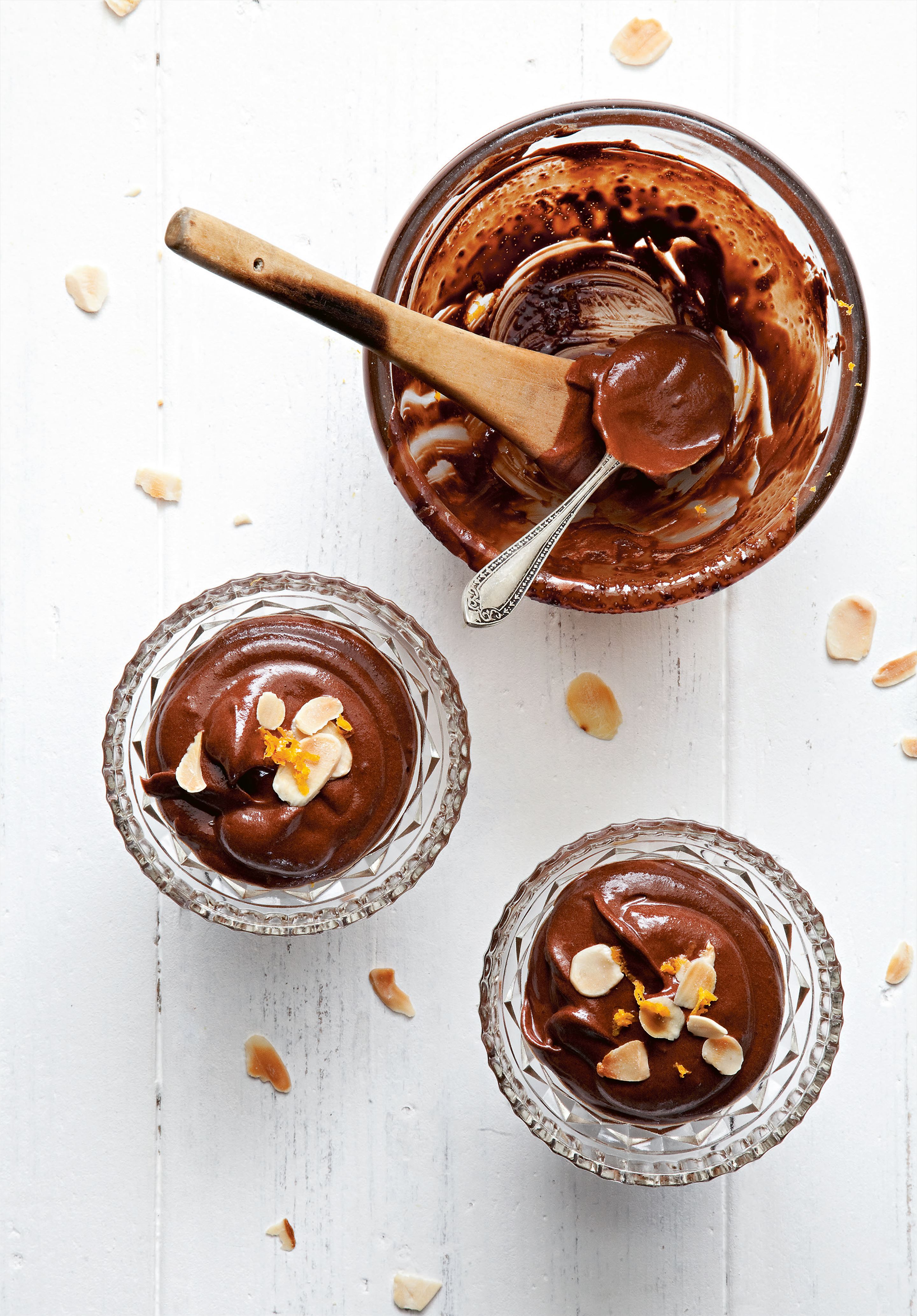 Olive oil chocolate mousse