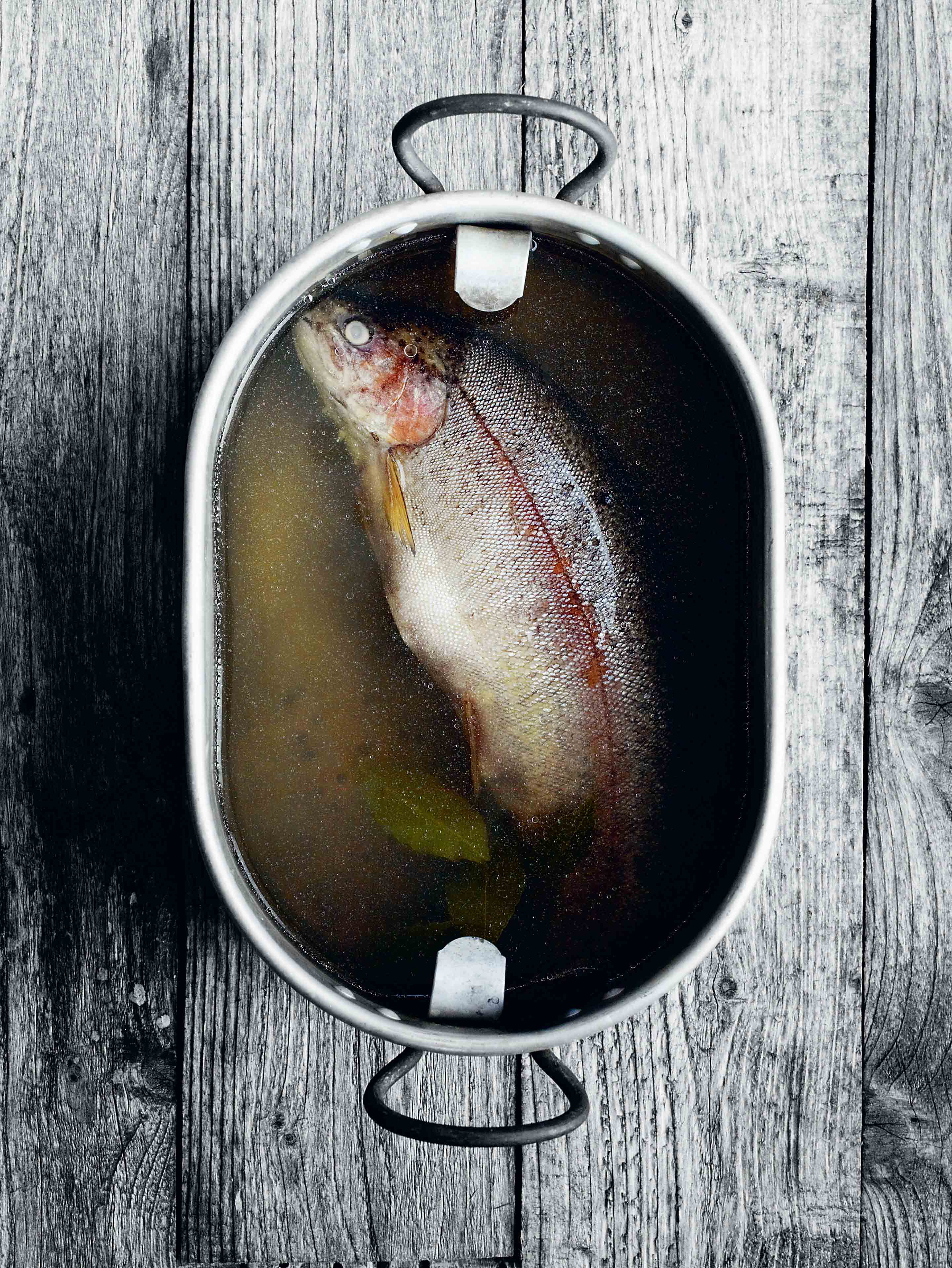 Poached trout