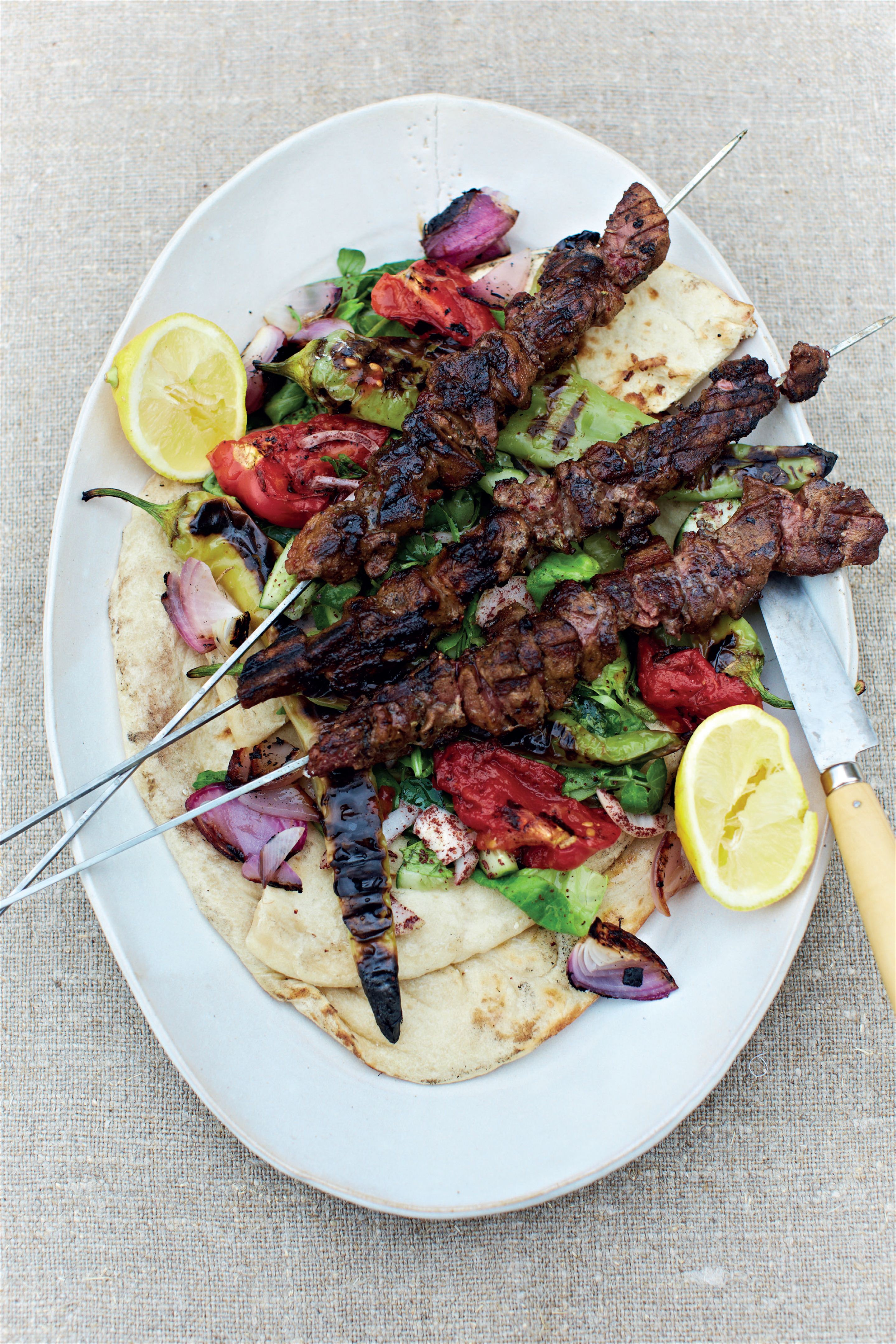 Albanian-style liver kebabs