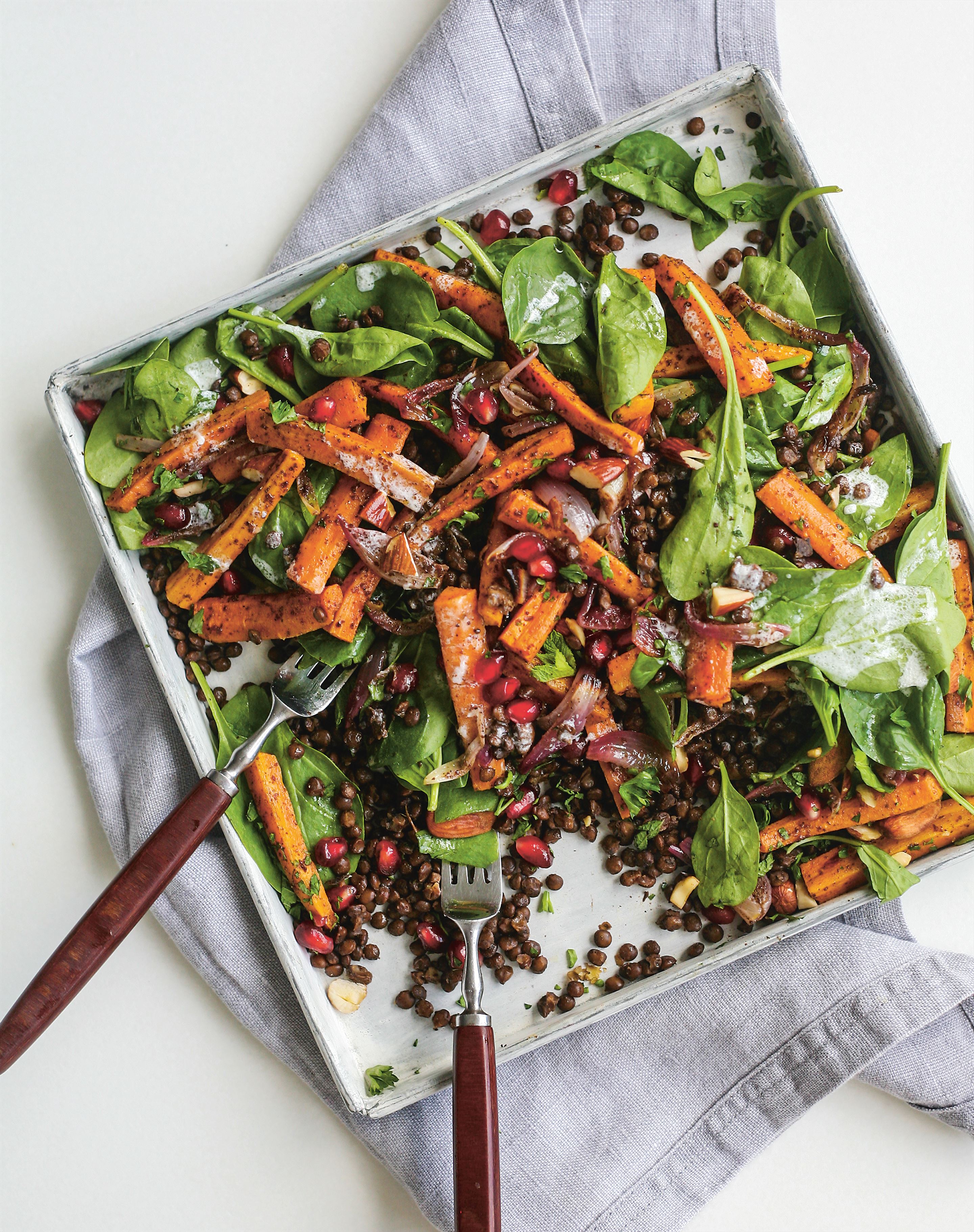 Sumac carrot & lentil salad