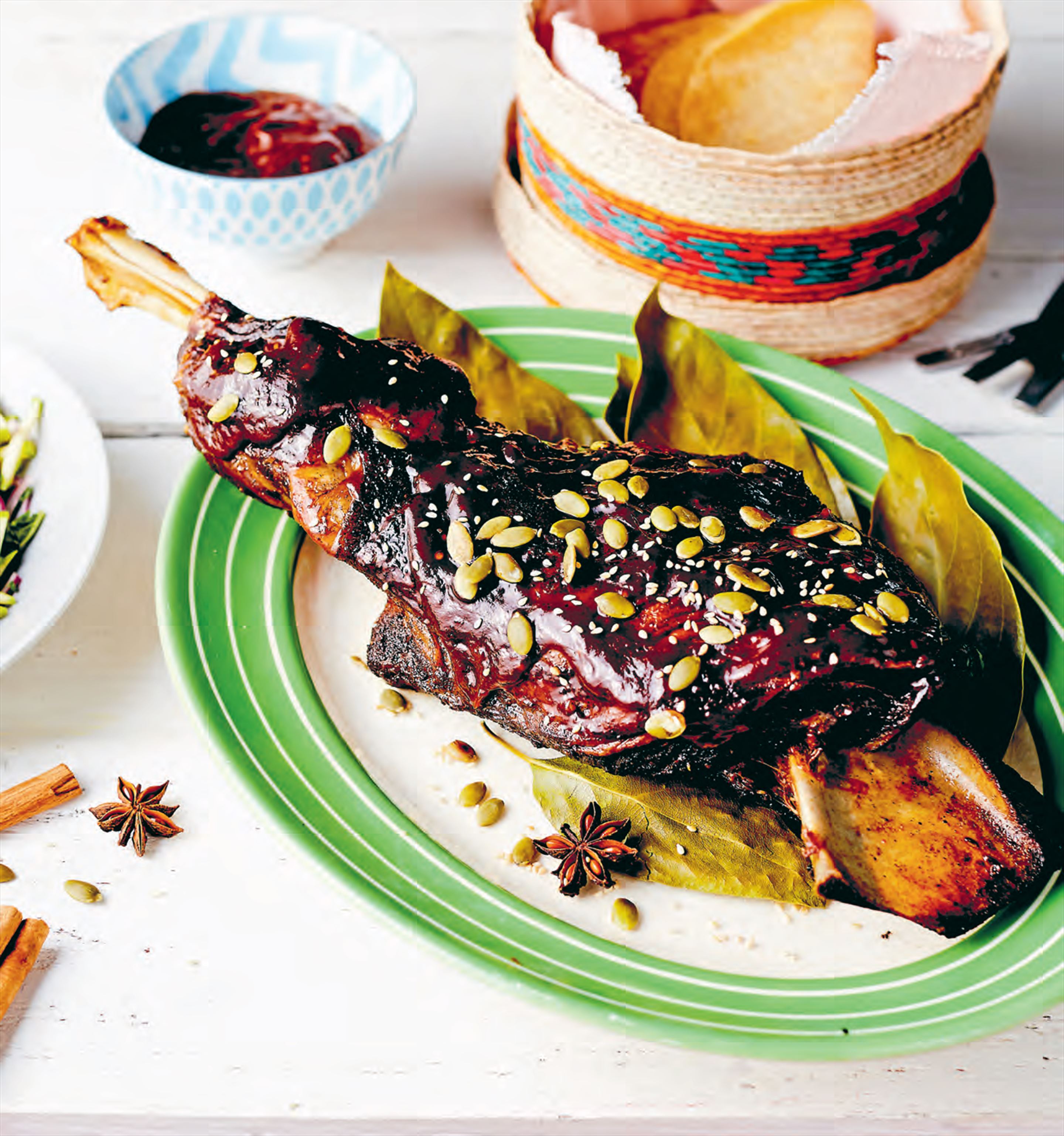 Slow roasted lamb ‘barbecoa style’ with tamarind chilli mole