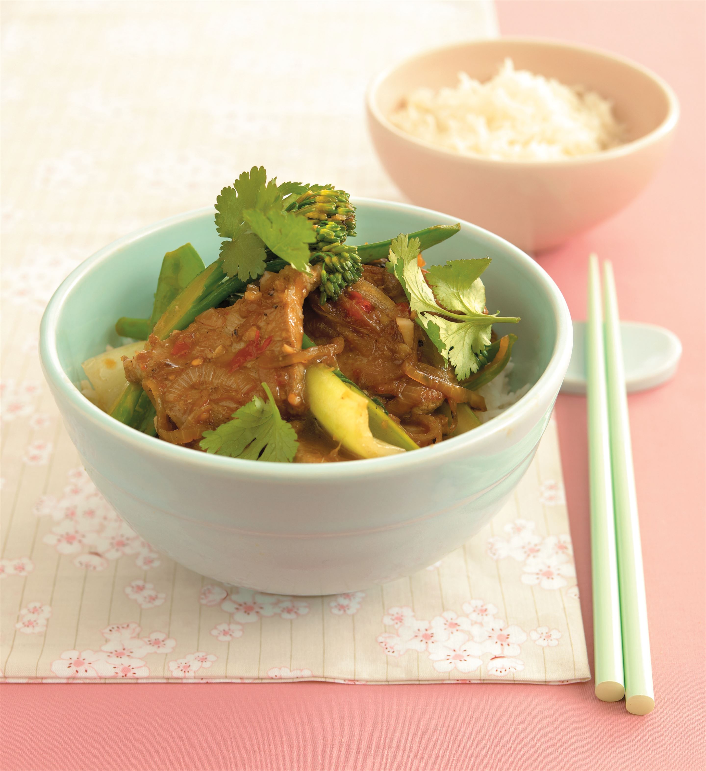 Pork and Asian greens stir-fry