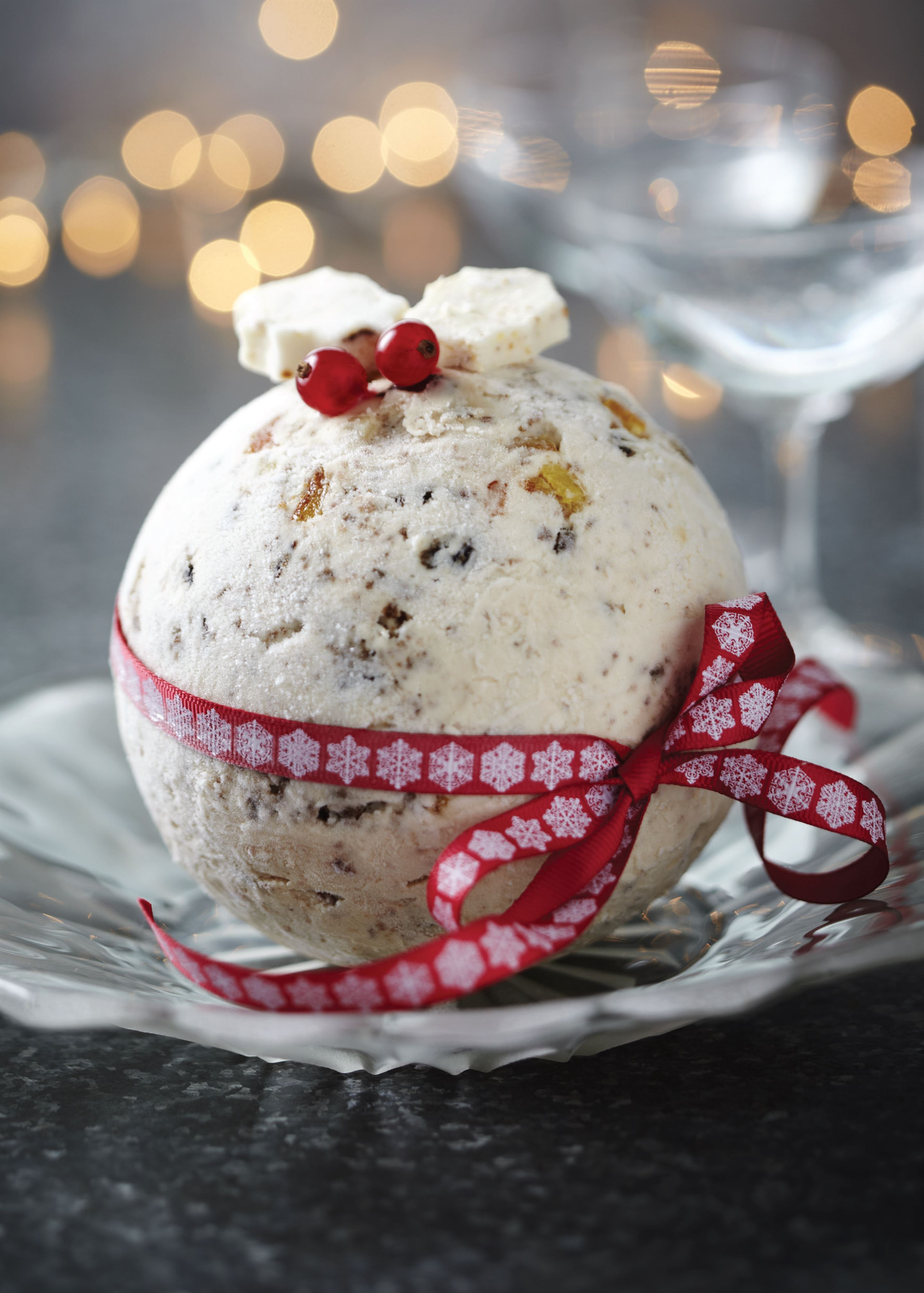 Christmas and marzipan ice cream