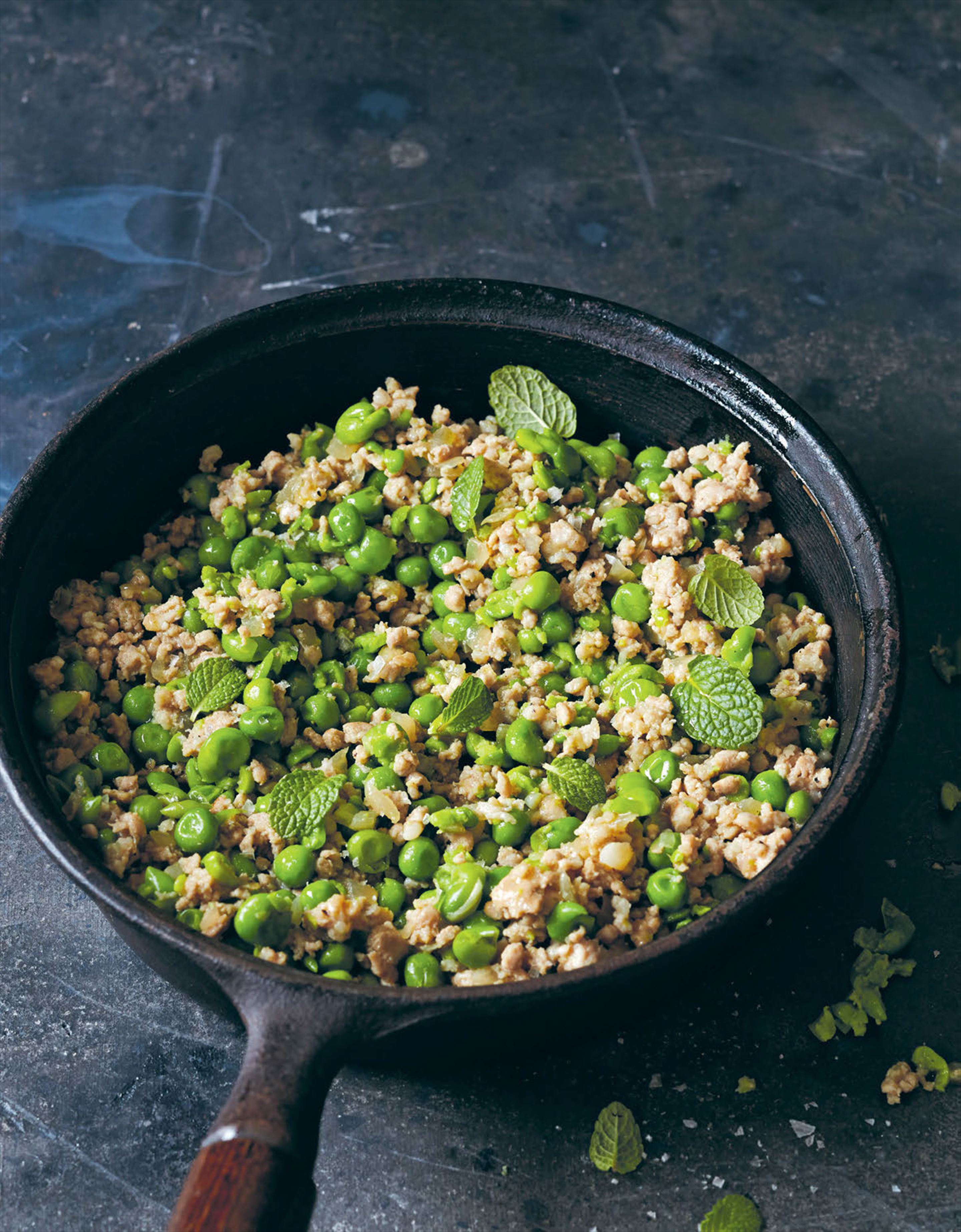 Peas in the pan