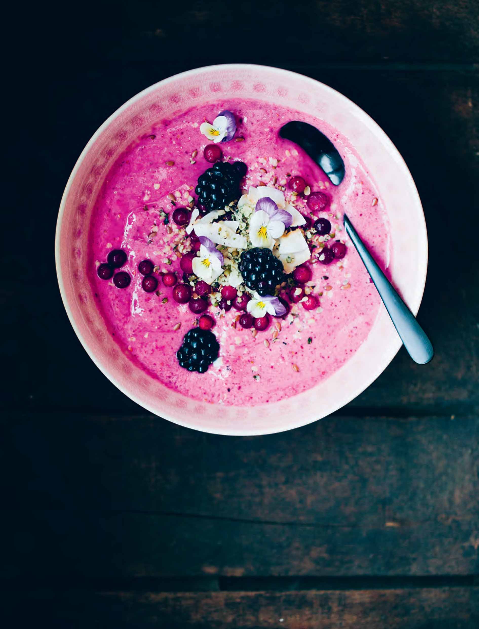 Pink breakfast bowl